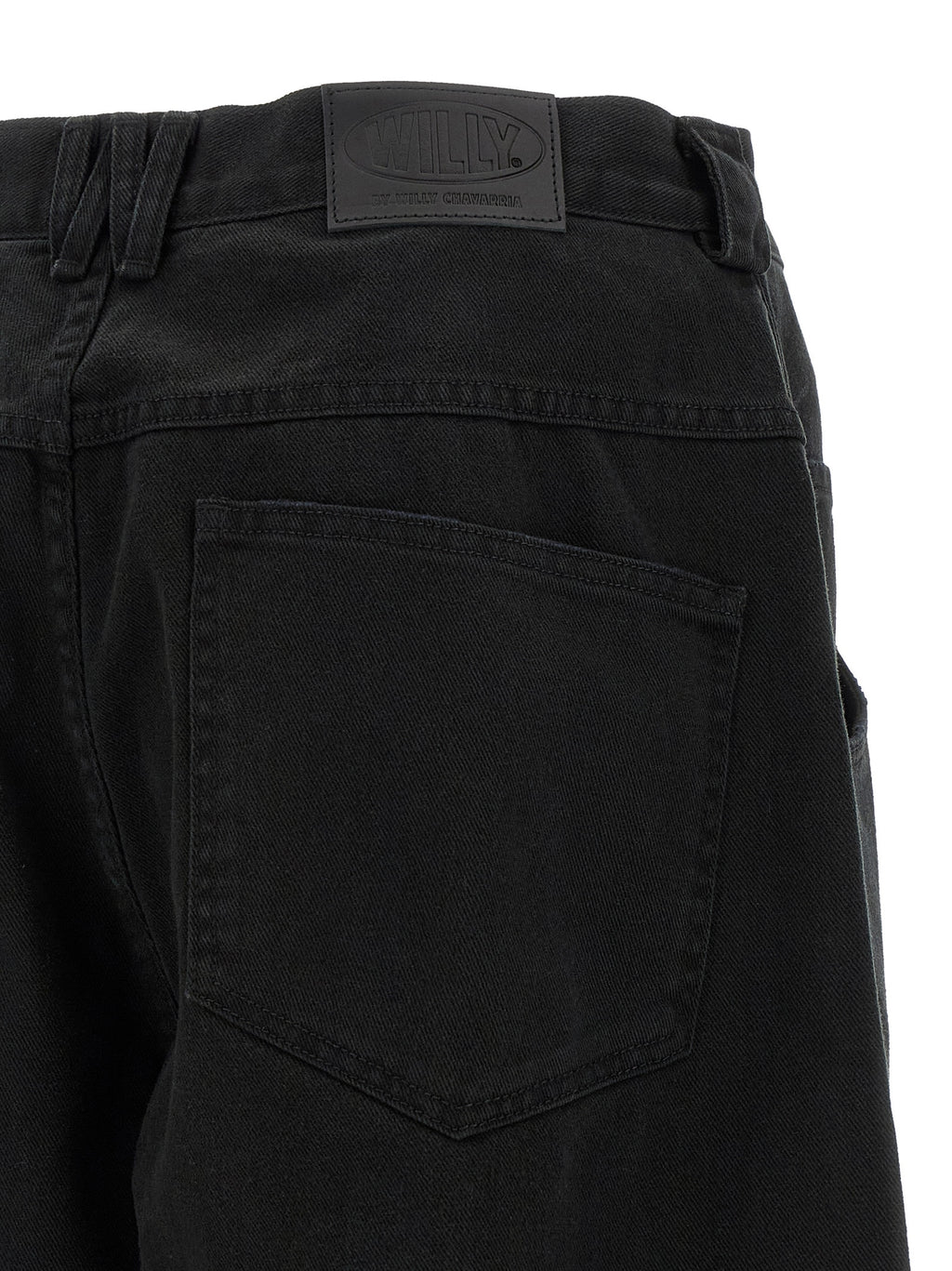 WILLY CHAVARRIA Black Cotton Relaxed Fit Jeans
