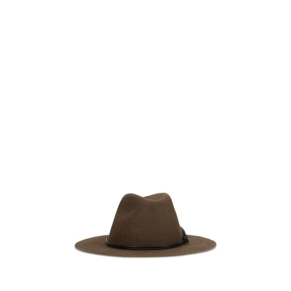 Brunello Cucinelli Brown Eco Fabric Fedora