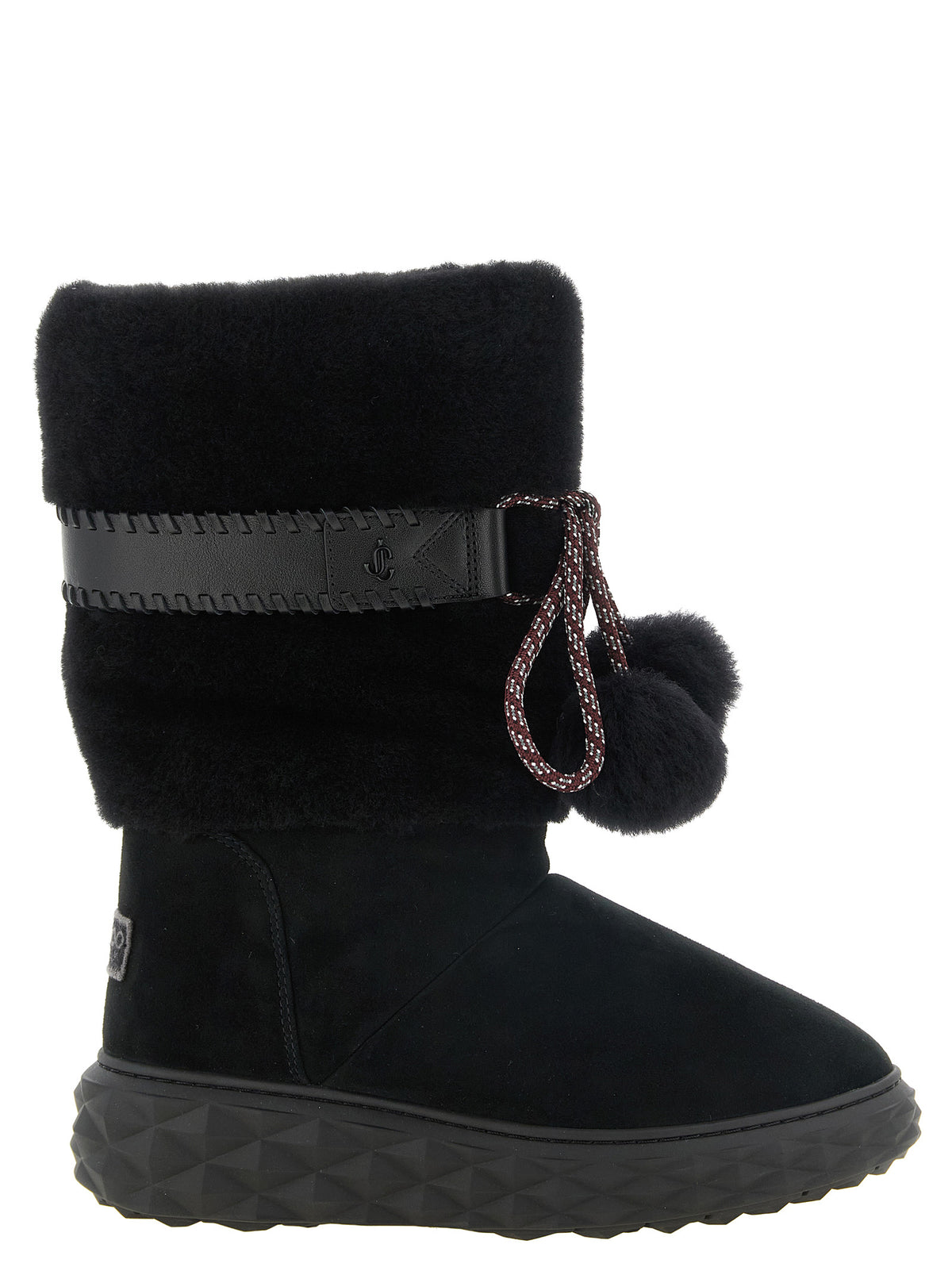 Jimmy Choo Black Lamb Leather Flat Boots