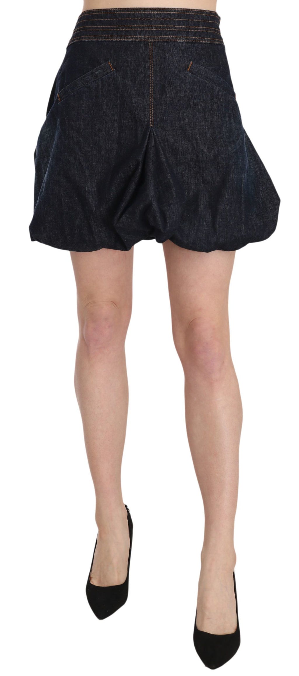 Exte Blue Jeans Denim Cotton Stretch A-Linie Mini