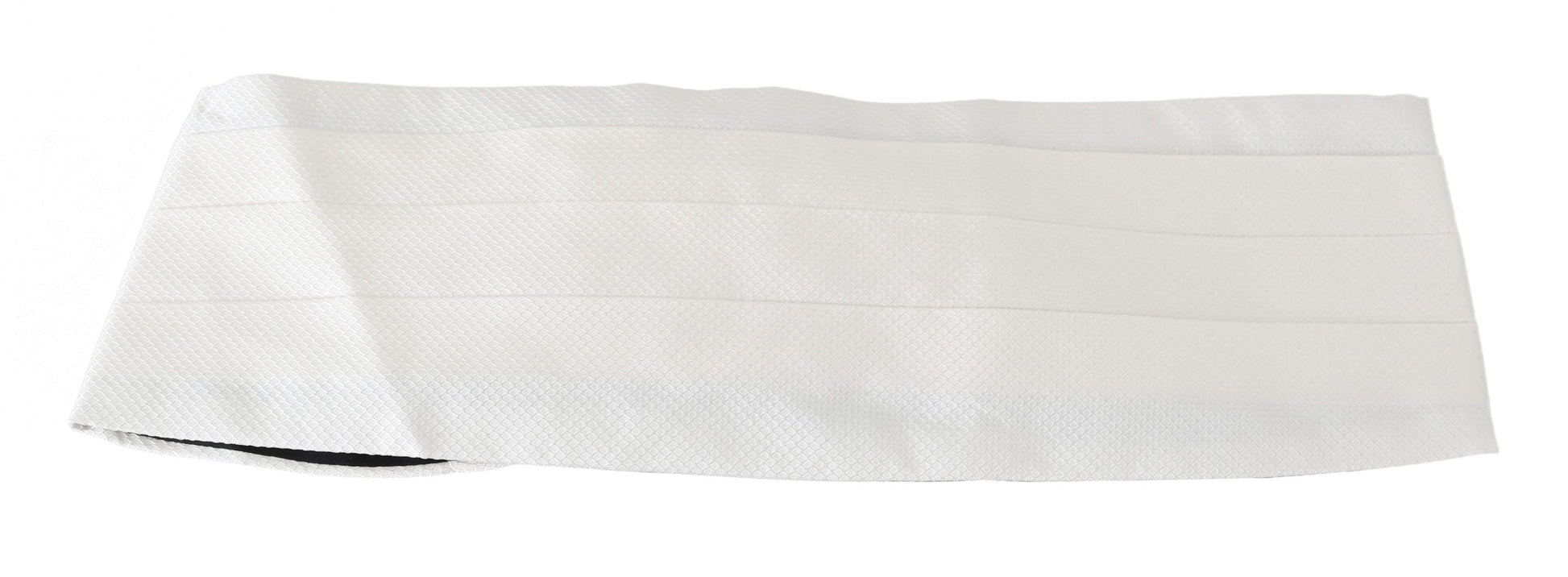 Dolce &amp; Gabbana Weißer Herren-Taillengürtel, 100 % Seide, Kummerbund