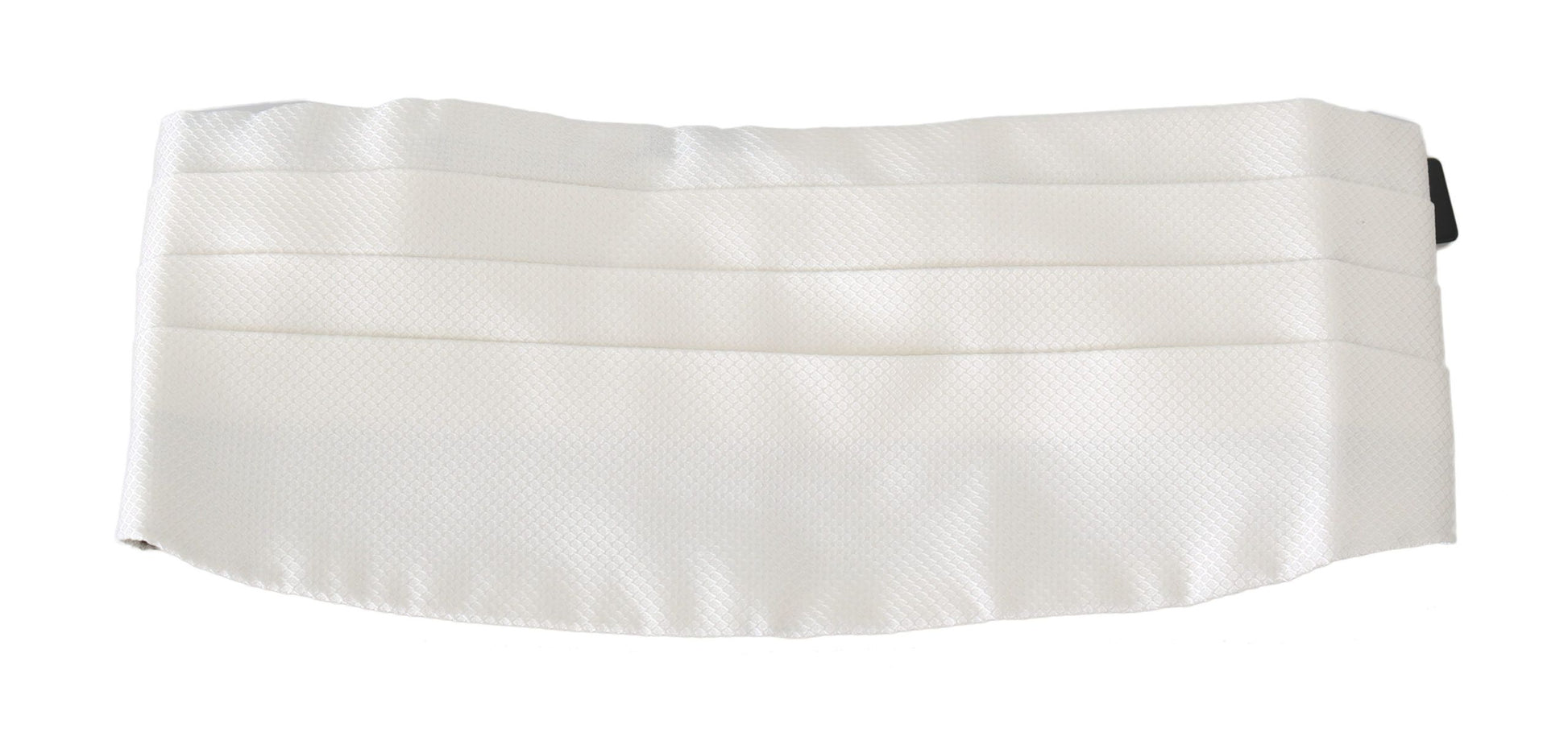Dolce &amp; Gabbana Weißer Herren-Taillengürtel, 100 % Seide, Kummerbund