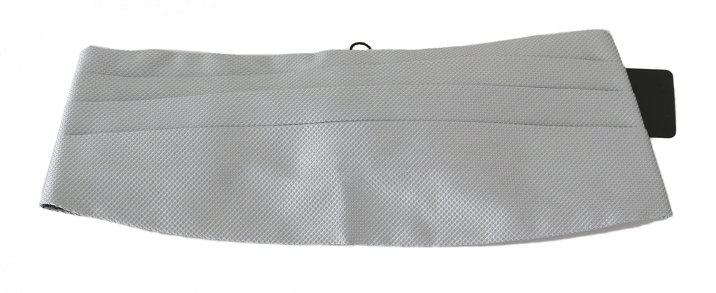 Dolce &amp; Gabbana Grauer Herren-Taillengürtel, 100 % Seide, Kummerbund