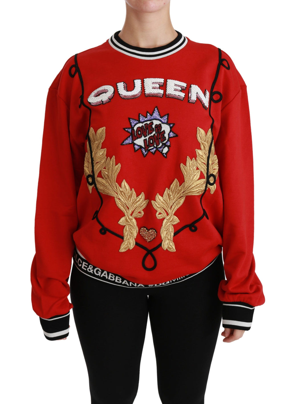 Pull Dolce & Gabbana "Red Queen Love" à sequins