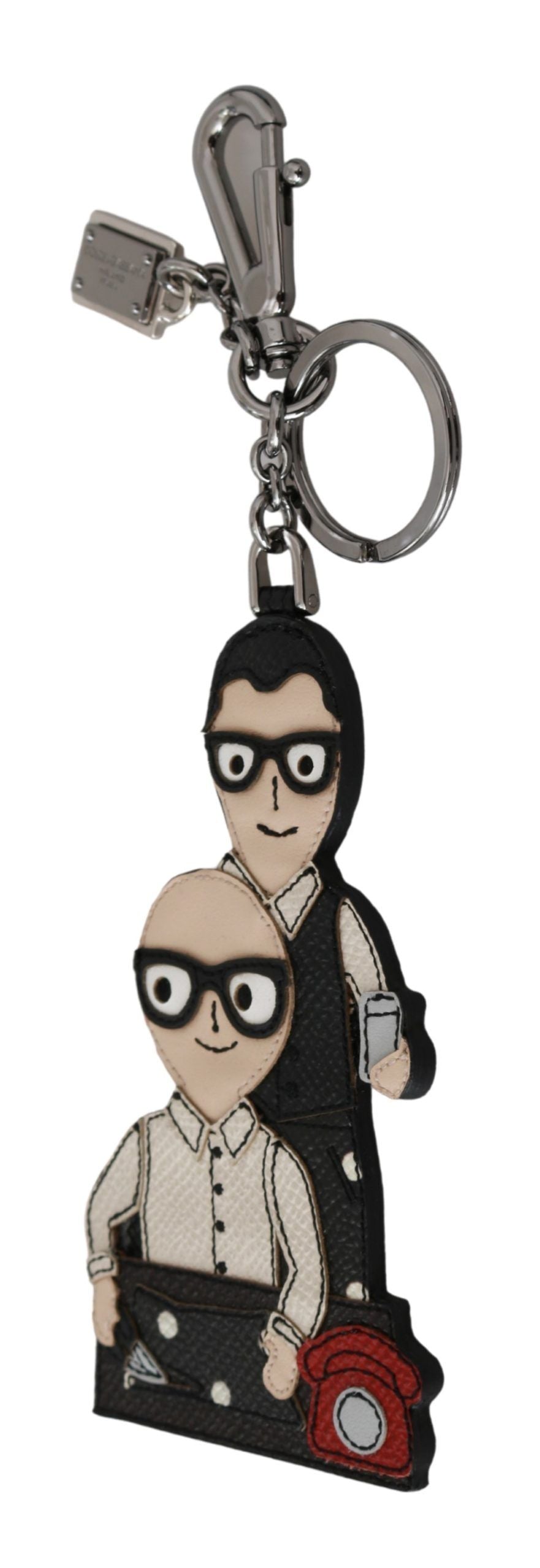 Porte-clés Dolce & Gabbana en cuir Dominico Stefano avec logo #DGFAMILY