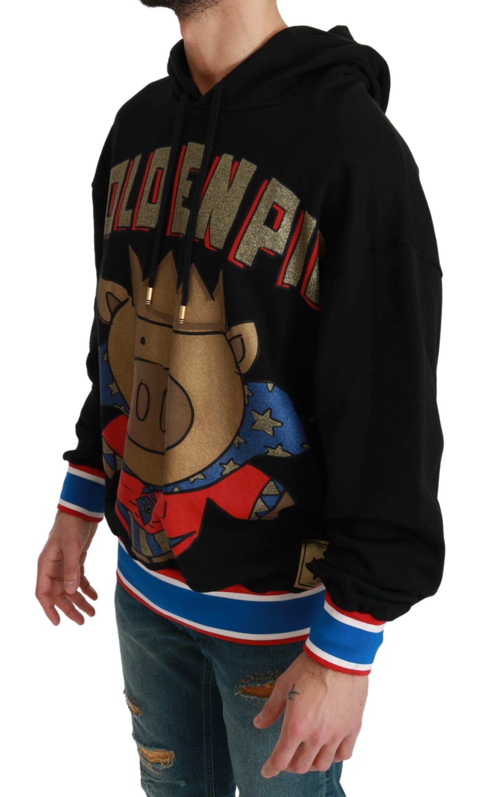 Dolce & Gabbana Pull noir cochon de l'année à capuche