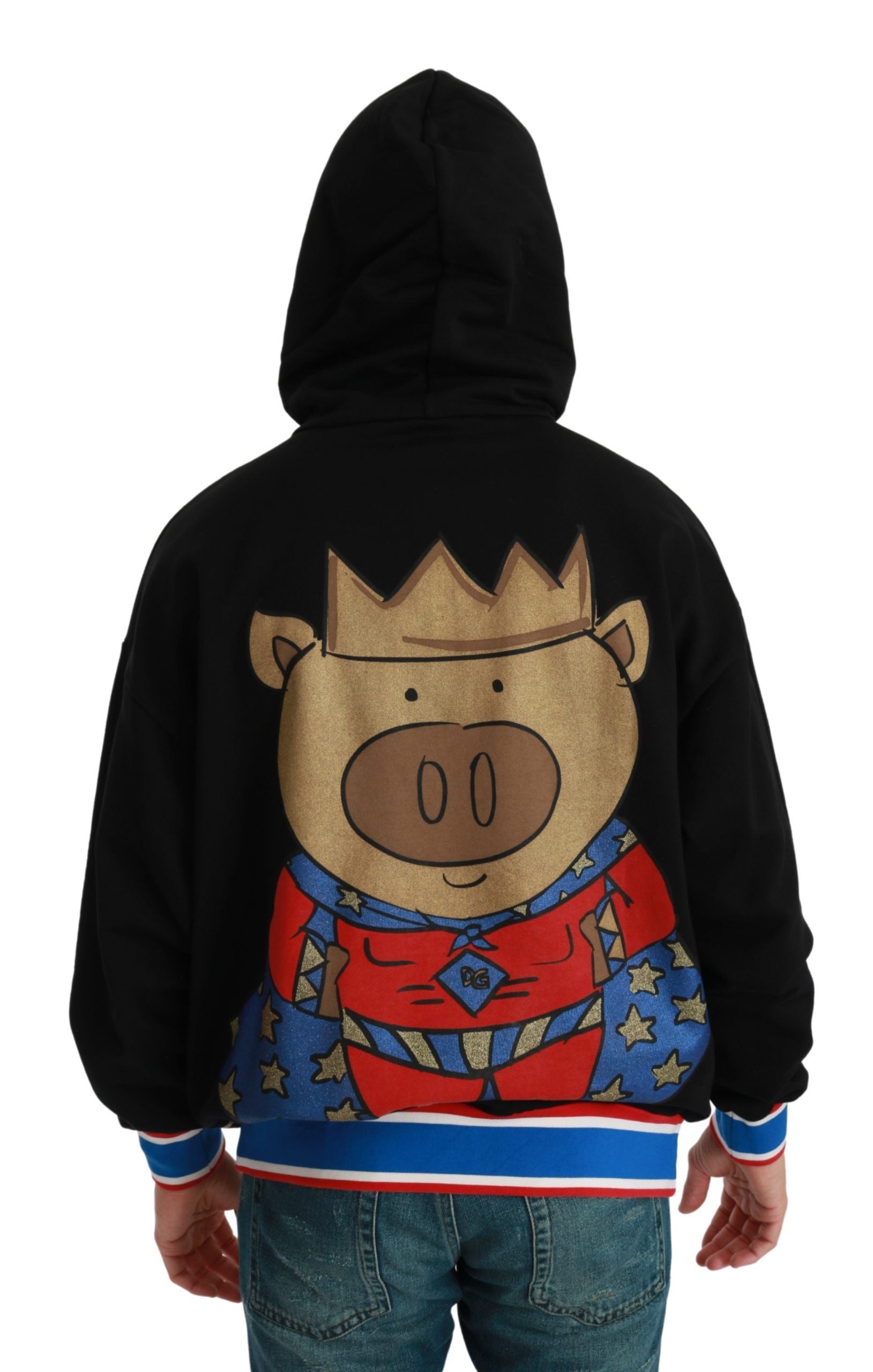Dolce & Gabbana Pull noir cochon de l'année à capuche