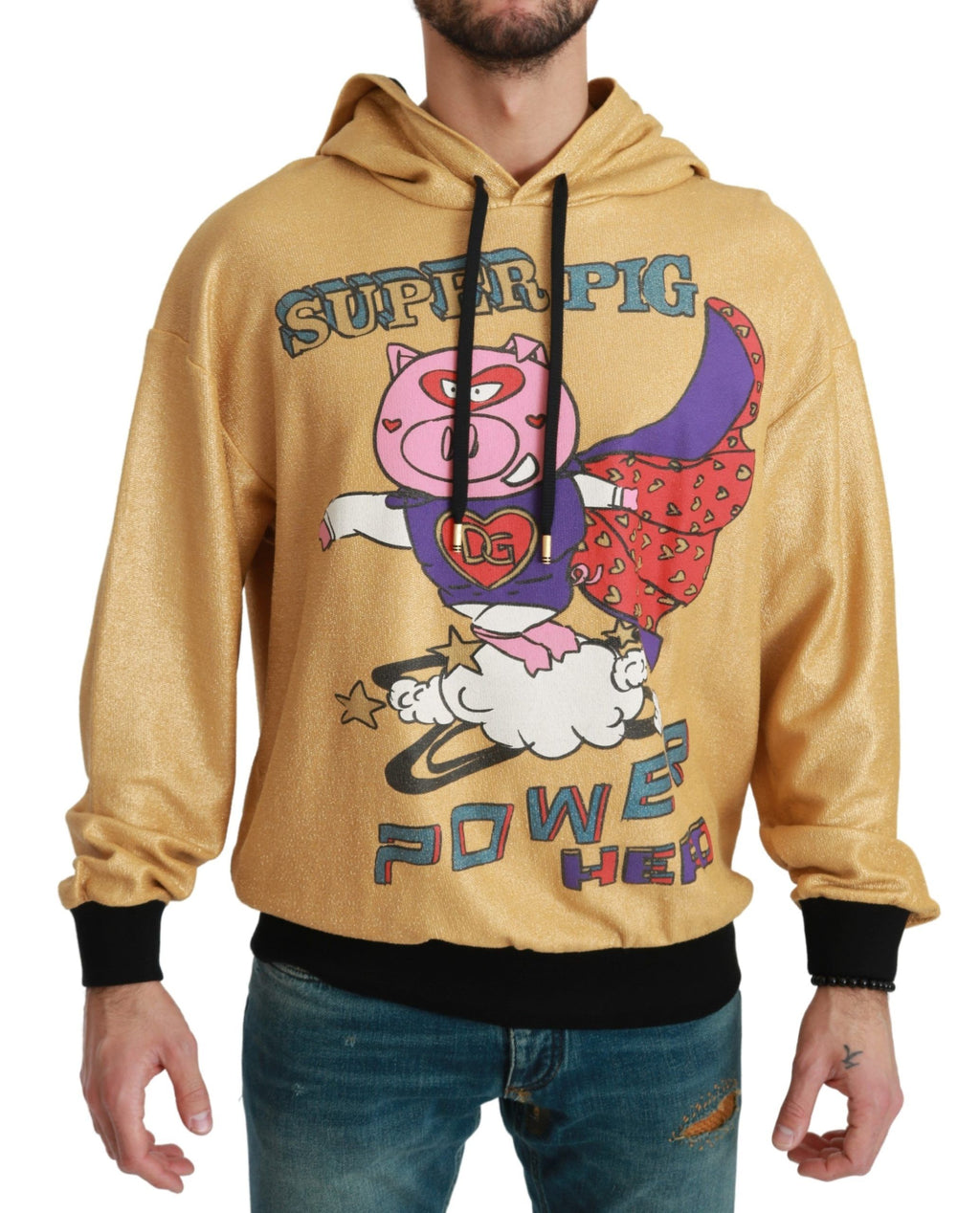 Sweat à capuche Dolce & Gabbana en or cochon de l'année