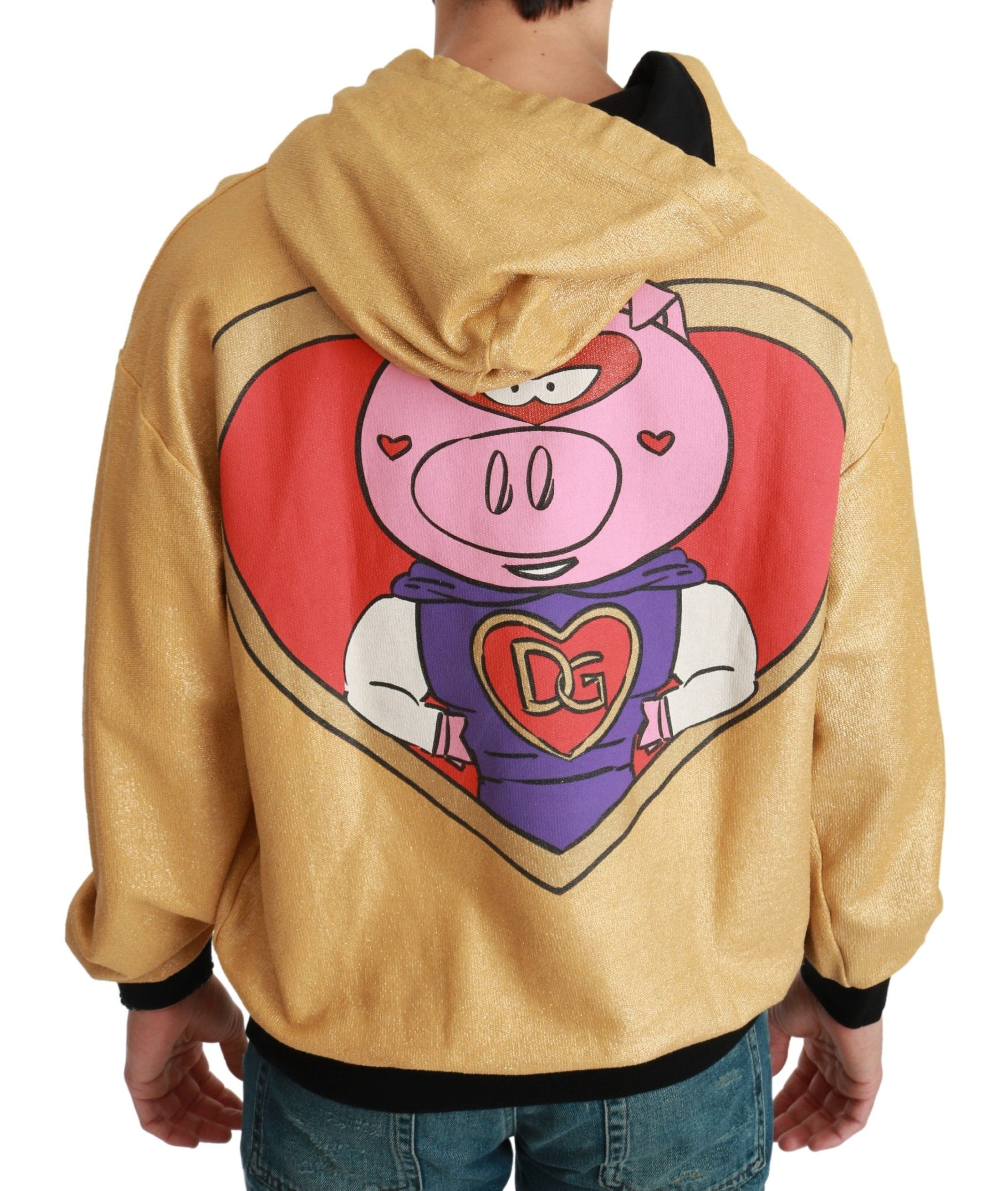 Sweat à capuche Dolce & Gabbana en or cochon de l'année
