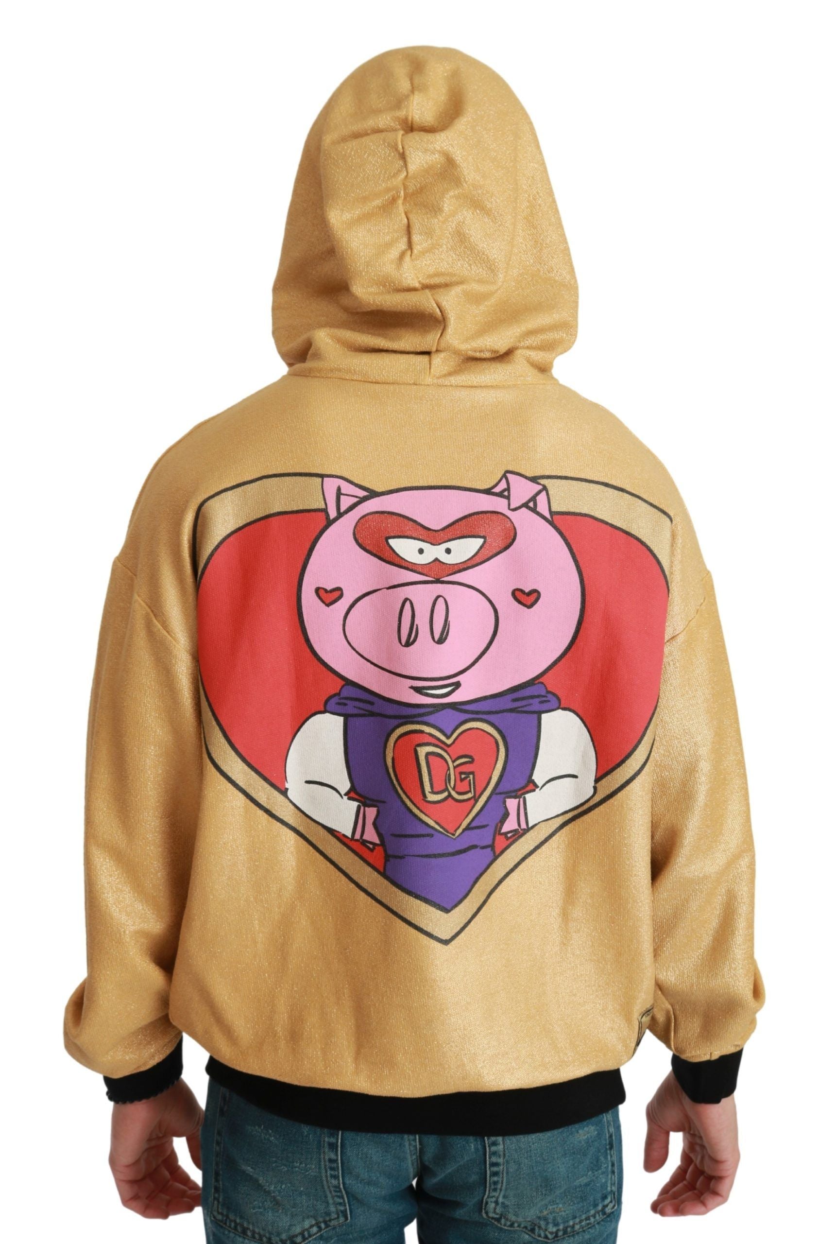 Sweat à capuche Dolce & Gabbana en or cochon de l'année