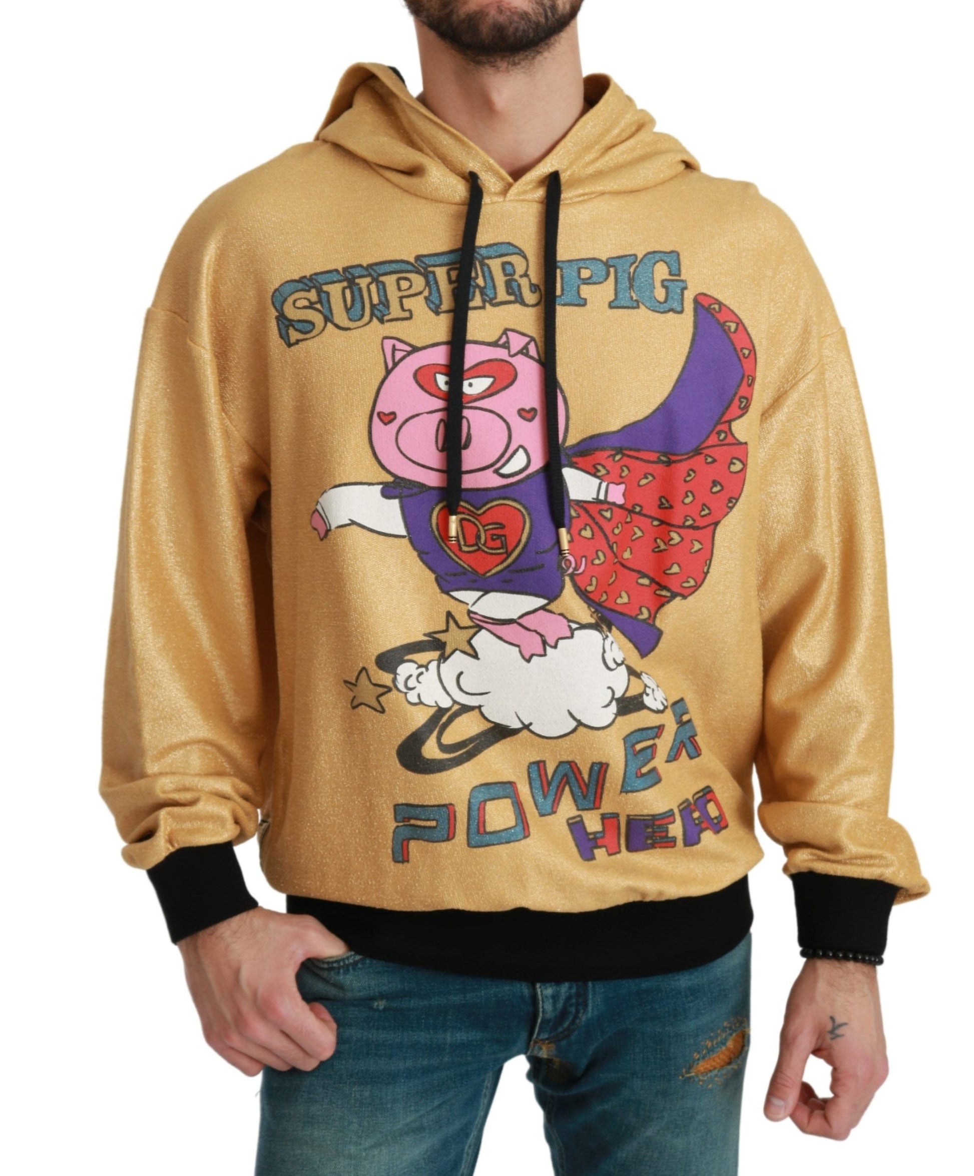 Sweat à capuche Dolce & Gabbana en or cochon de l'année