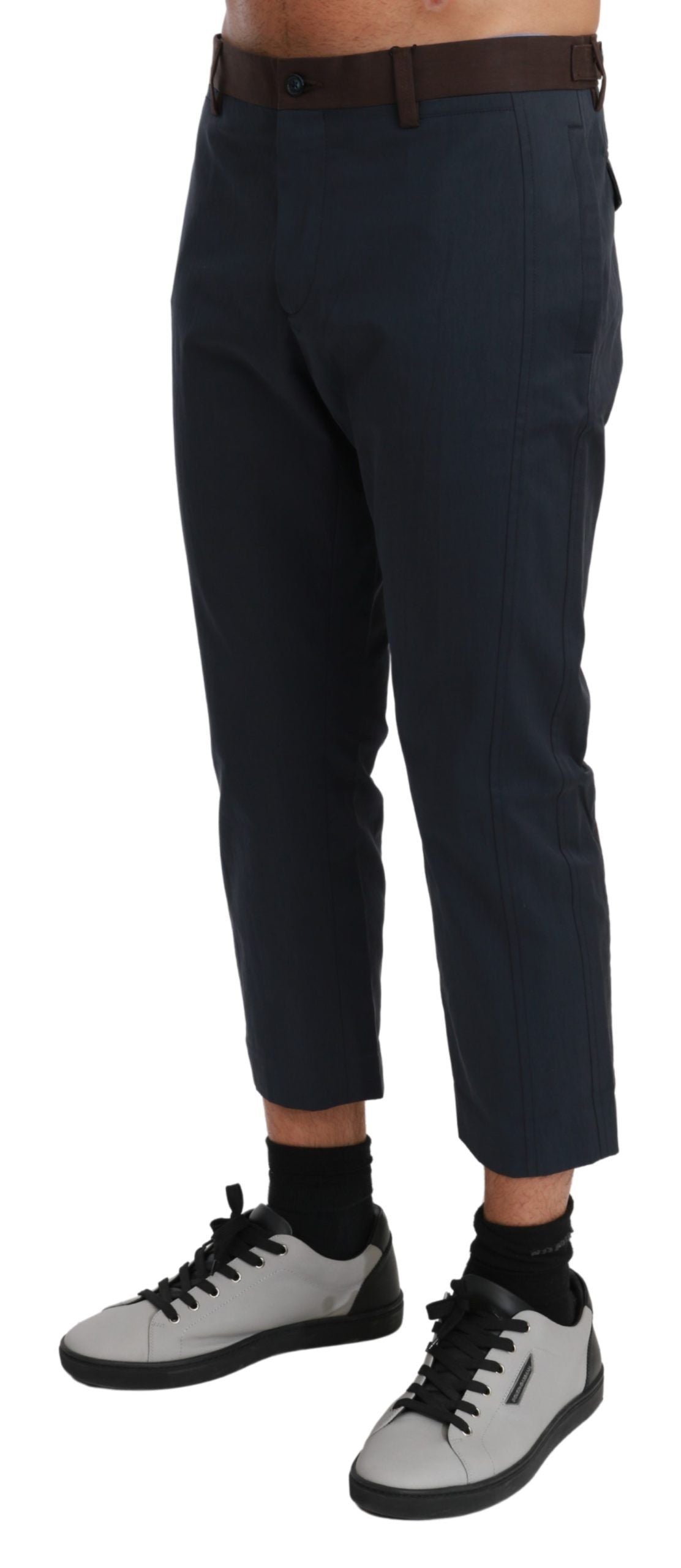 Pantalon court rayé marron Dolce & Gabbana