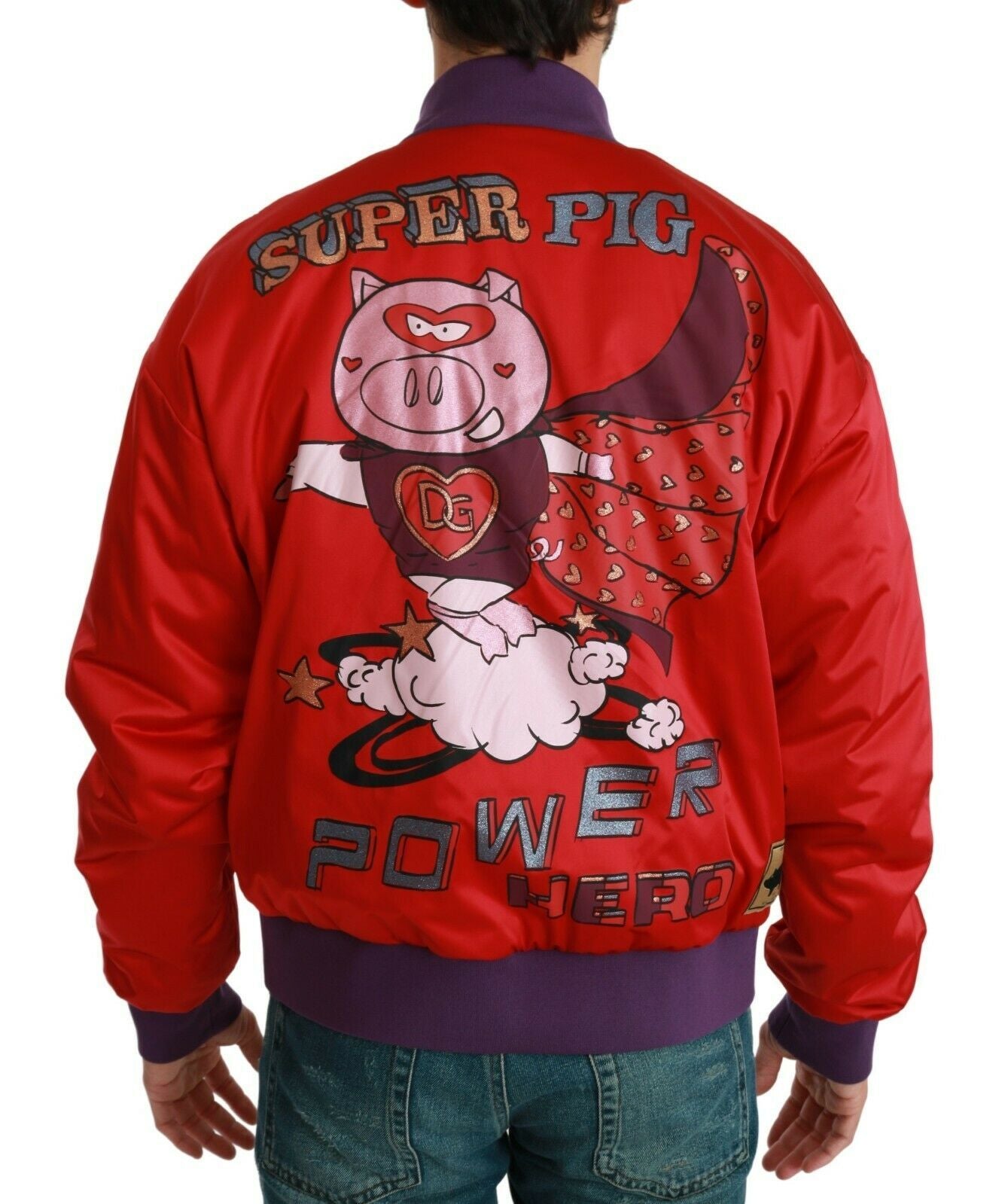 Bomber Dolce & Gabbana rouge ANNÉE DU COCHON