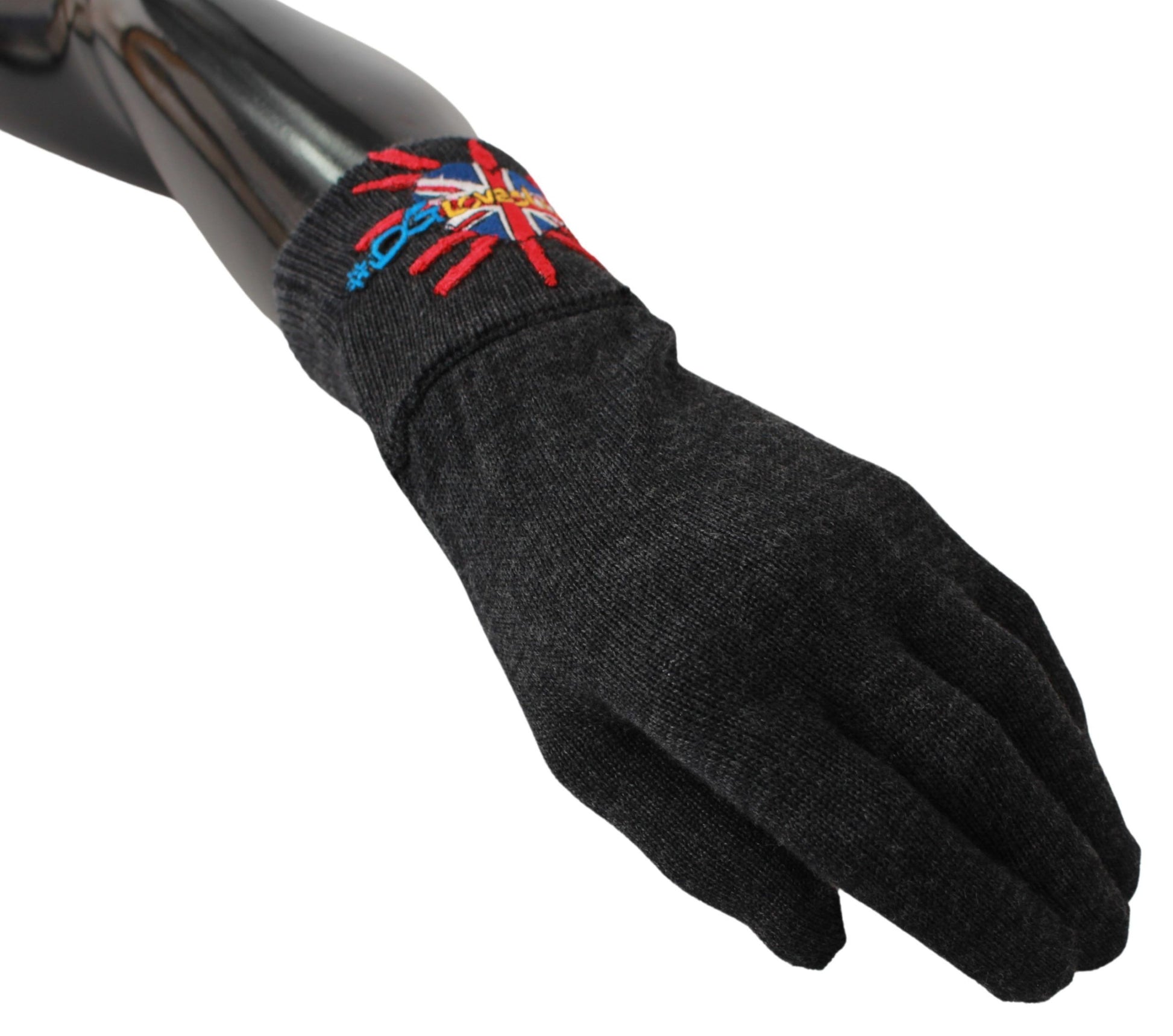 Dolce &amp; Gabbana Graue Unisex-Handschuhe aus Schurwolle