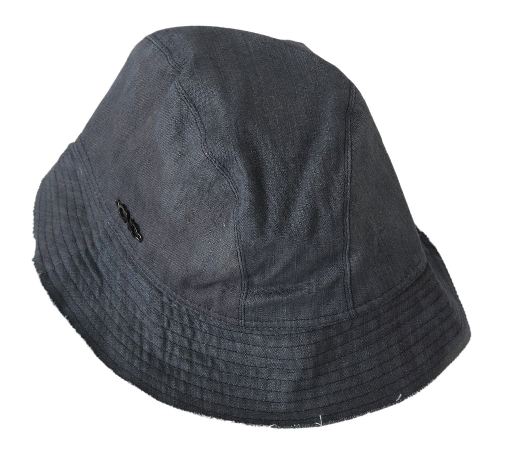 Chapeau bob Costume National noir délavé à large bord pour l'extérieur