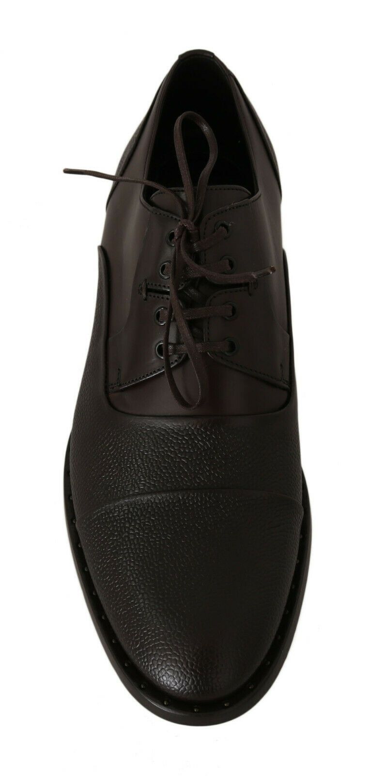 Chaussures habillées Richelieu en cuir marron pour homme Dolce & Gabbana