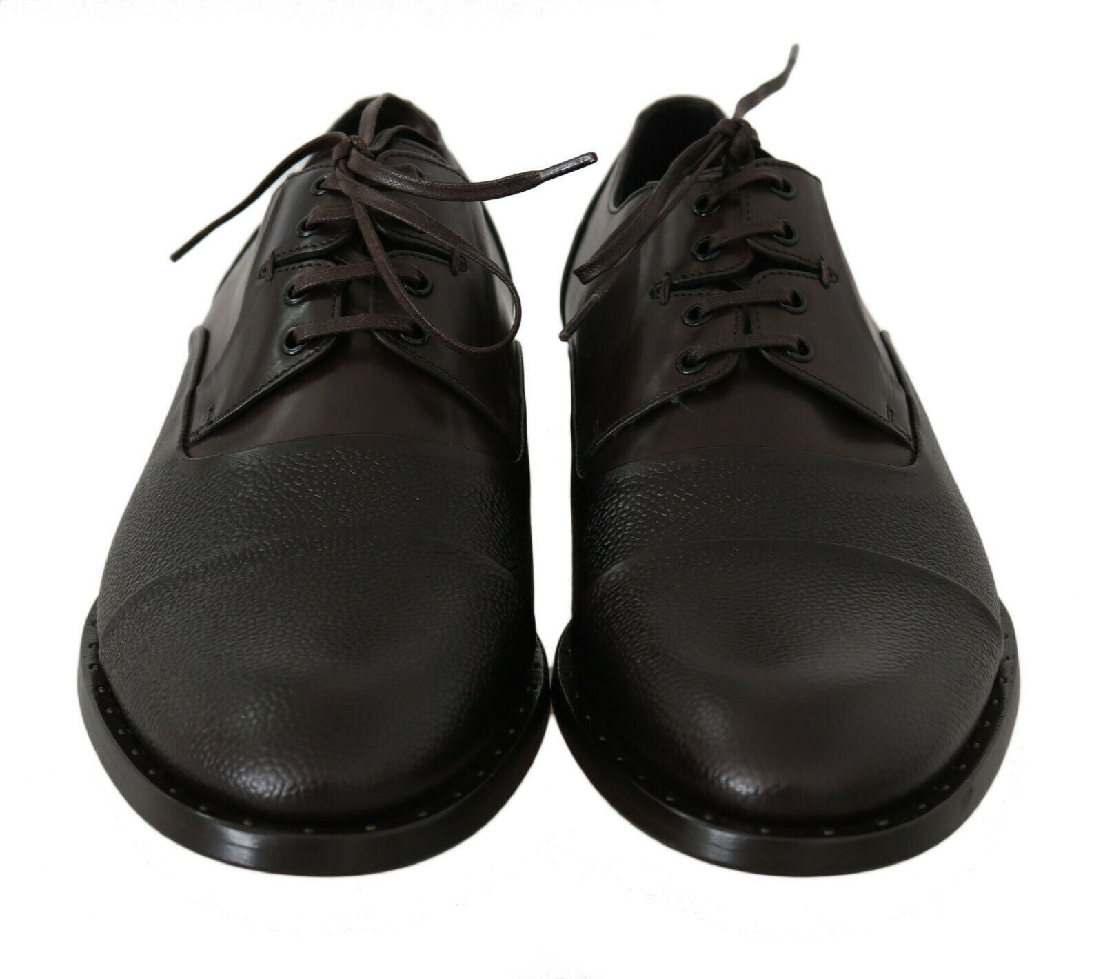 Chaussures habillées Richelieu en cuir marron pour homme Dolce & Gabbana
