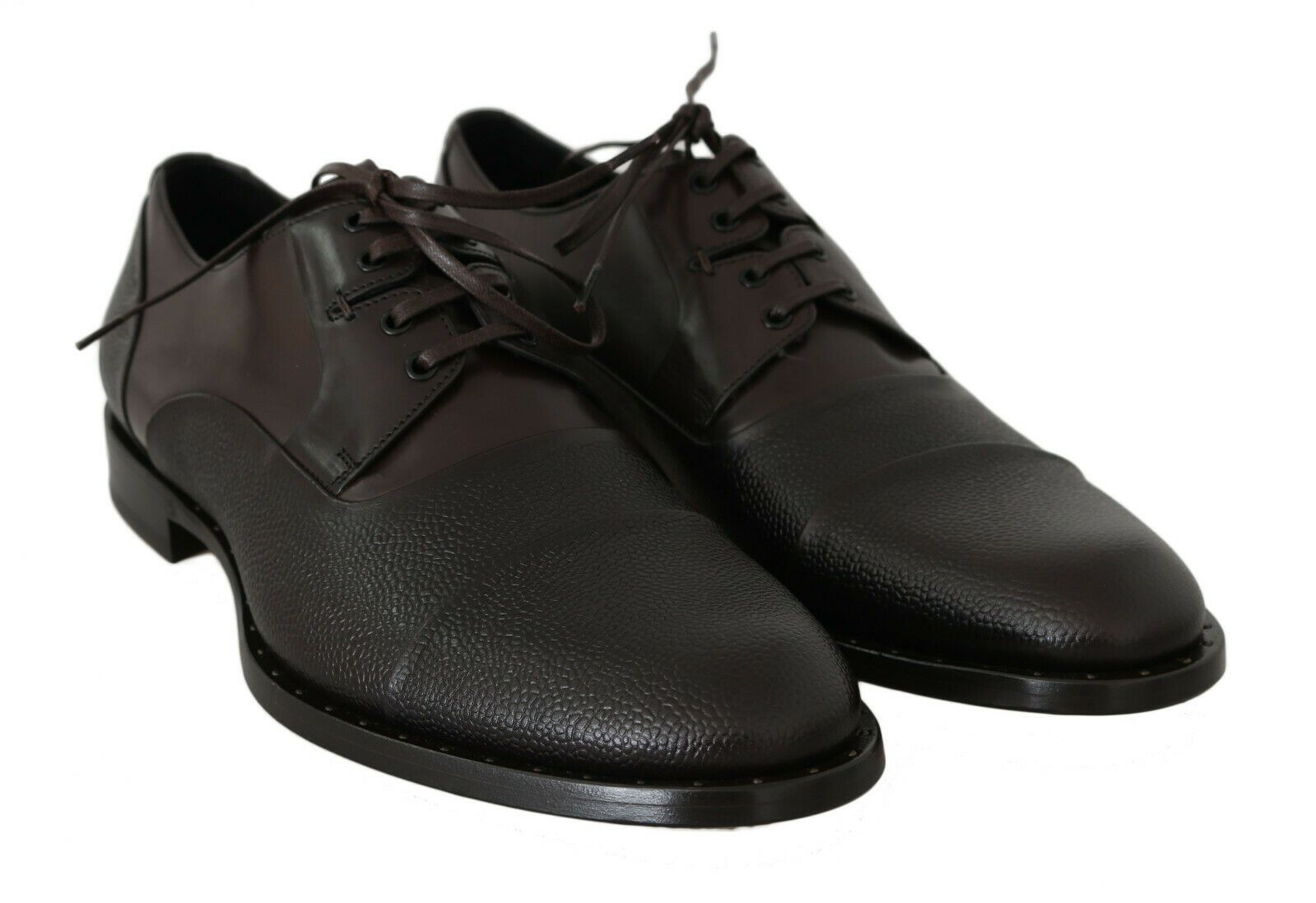 Chaussures habillées Richelieu en cuir marron pour homme Dolce & Gabbana