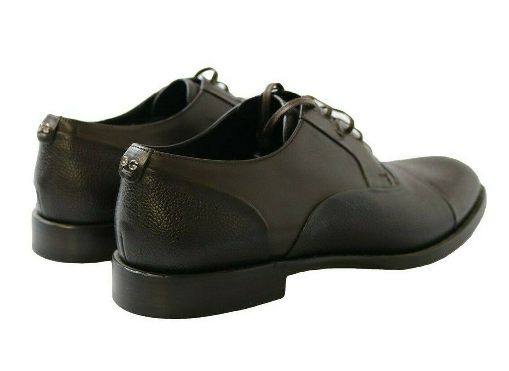 Chaussures habillées Richelieu en cuir marron pour homme Dolce & Gabbana