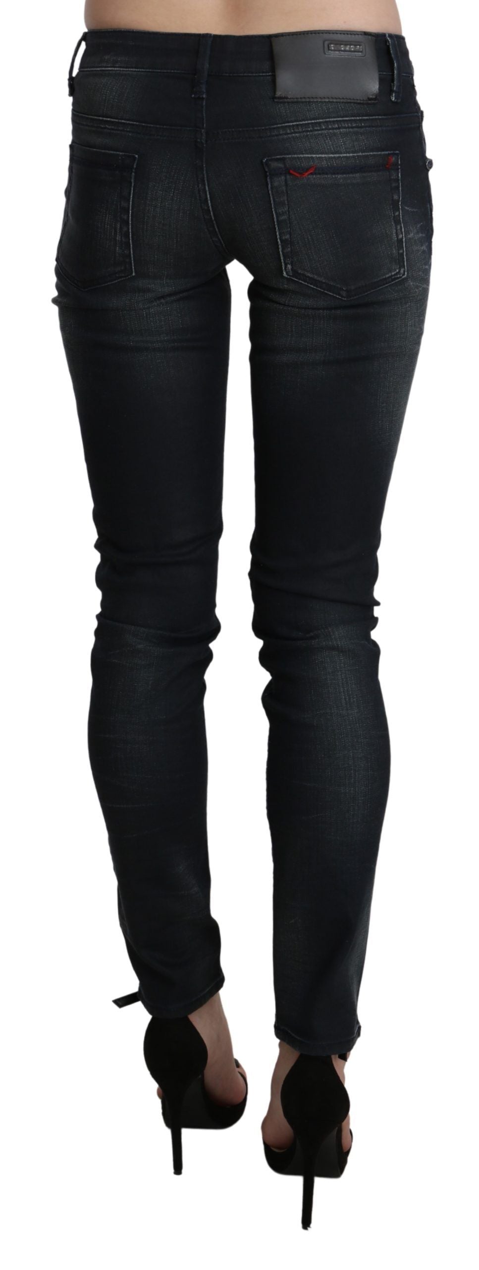 Pantalon en jean skinny Acht délavé bleu taille basse
