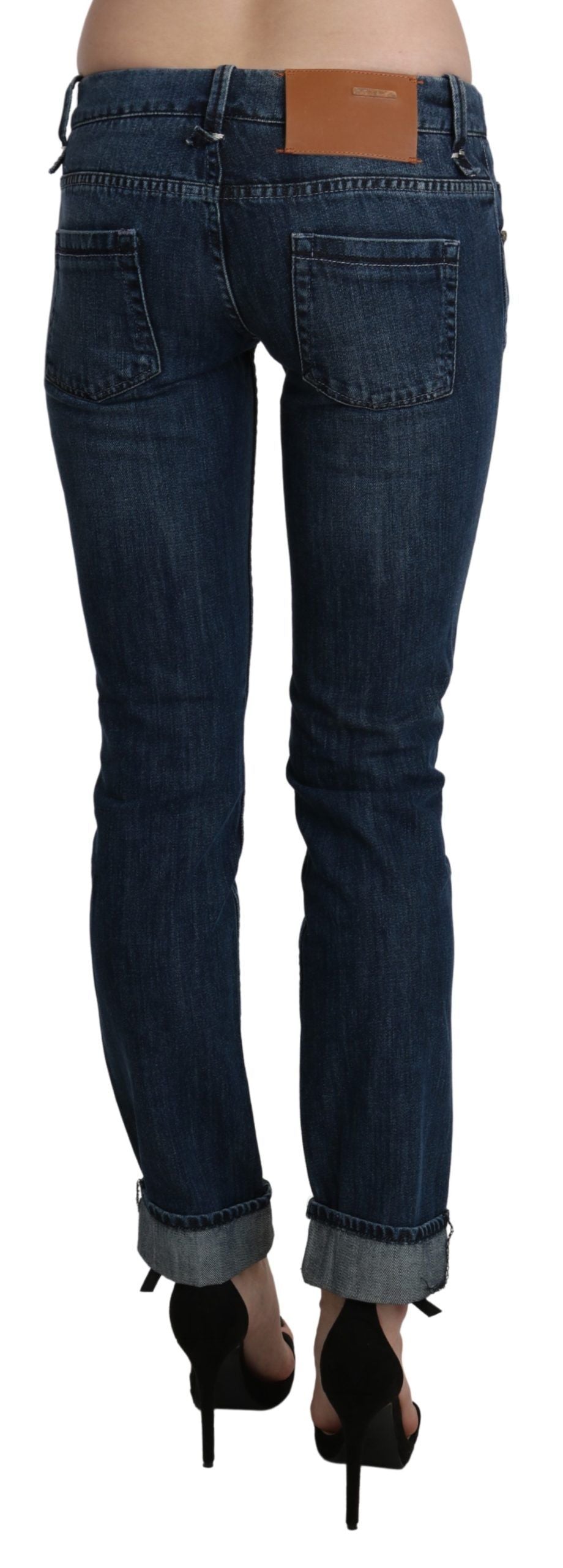 Pantalon en jean skinny Acht délavé bleu taille basse
