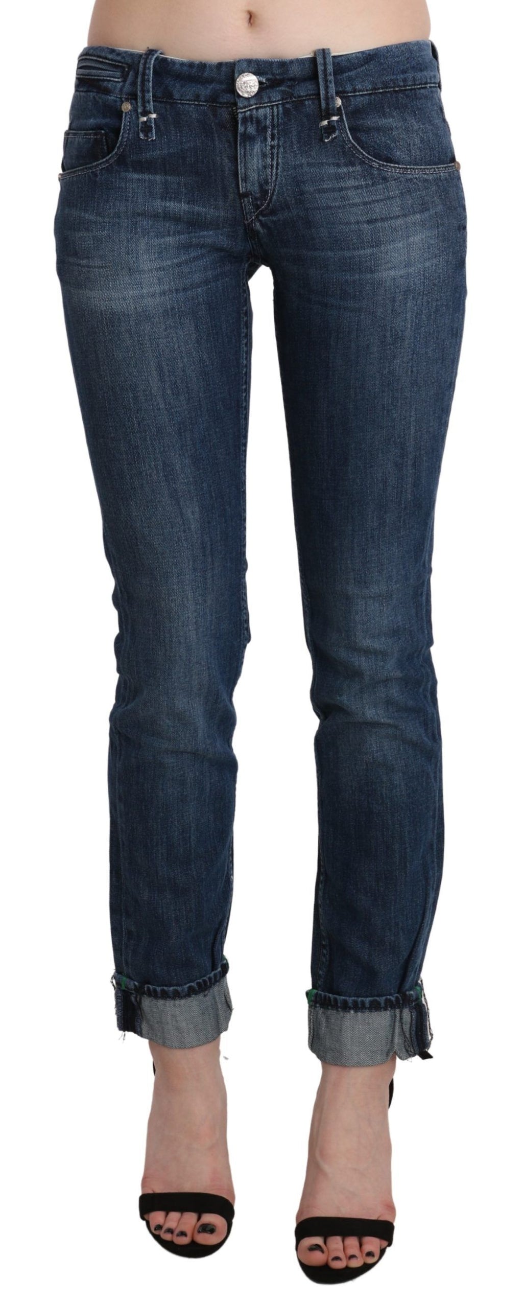 Pantalon en jean skinny Acht délavé bleu taille basse