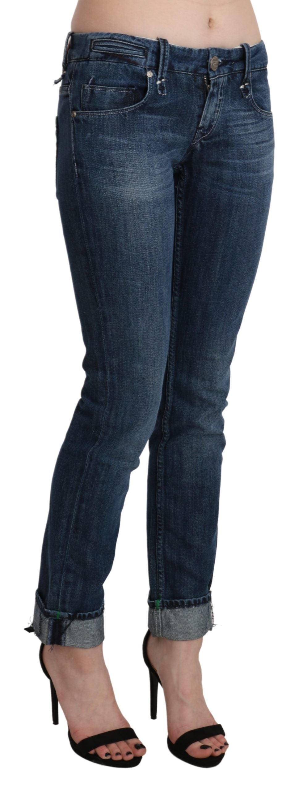 Pantalon en jean skinny Acht délavé bleu taille basse