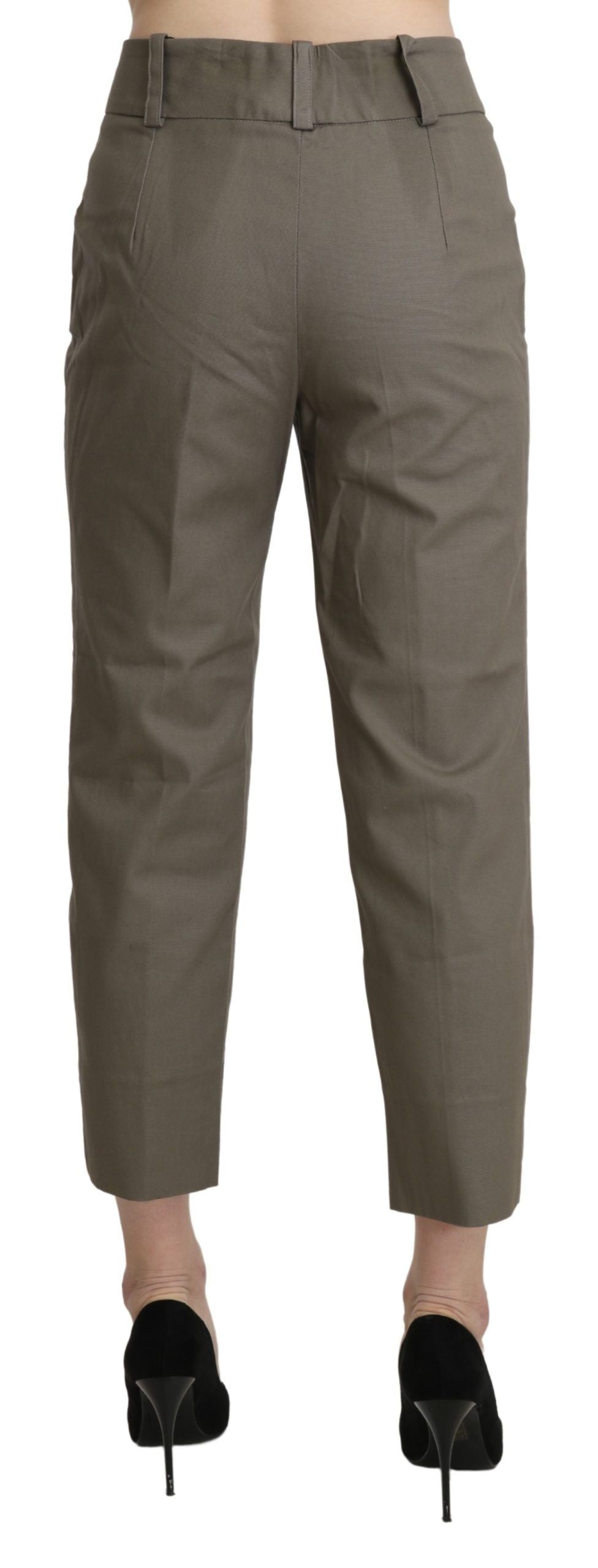 Pantalon de tailleur court taille haute gris BENCIVENGA