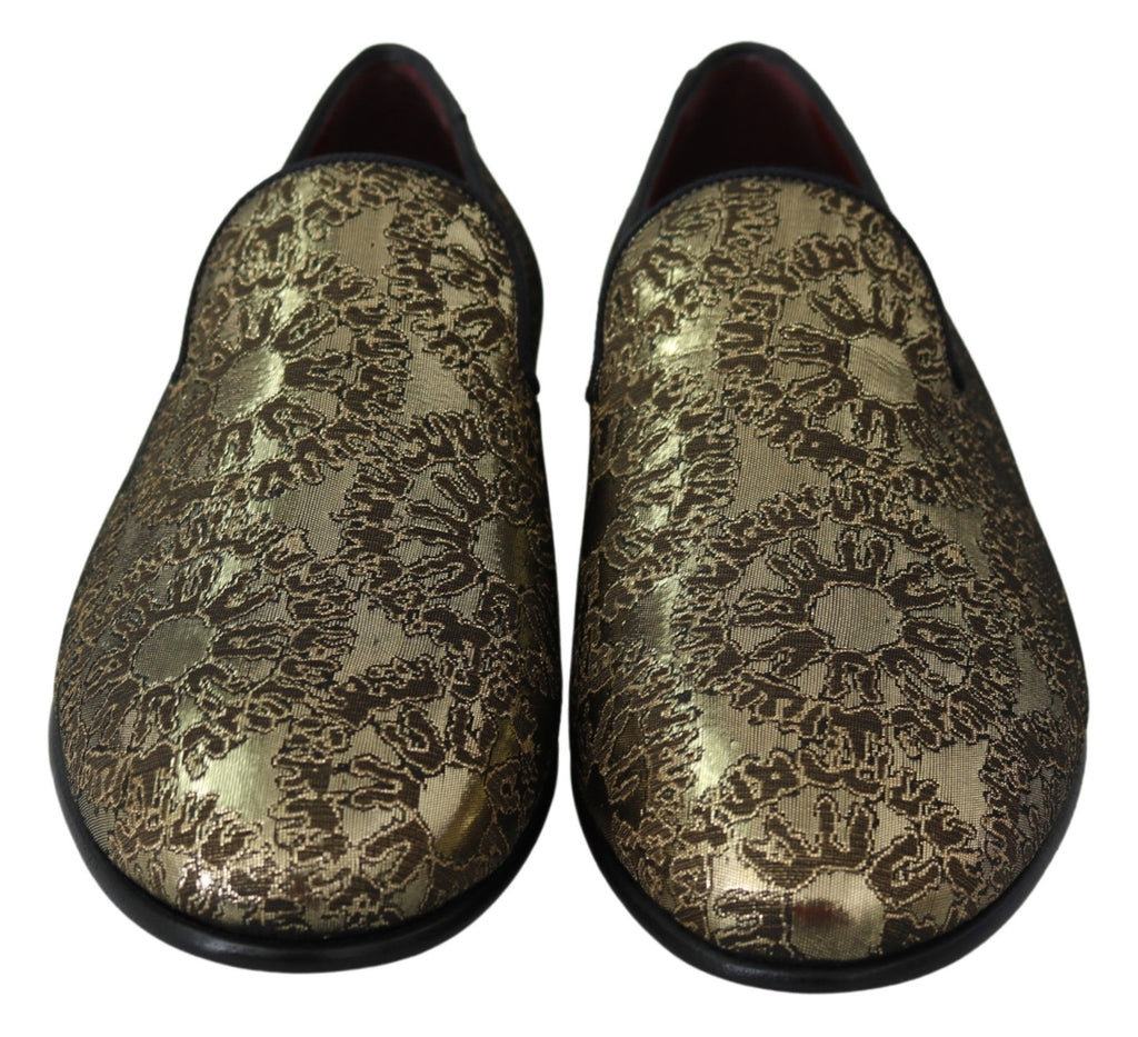 Mocassins pour homme Dolce & Gabbana en jacquard doré
