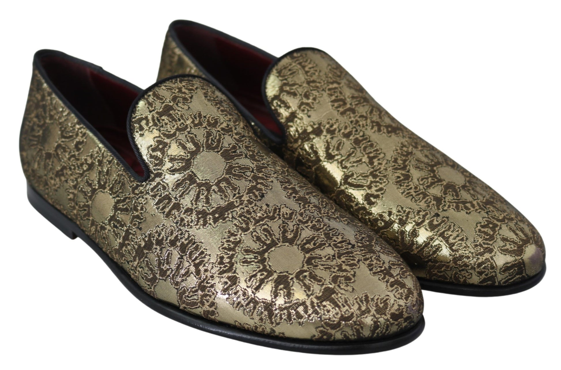 Mocassins pour homme Dolce & Gabbana en jacquard doré