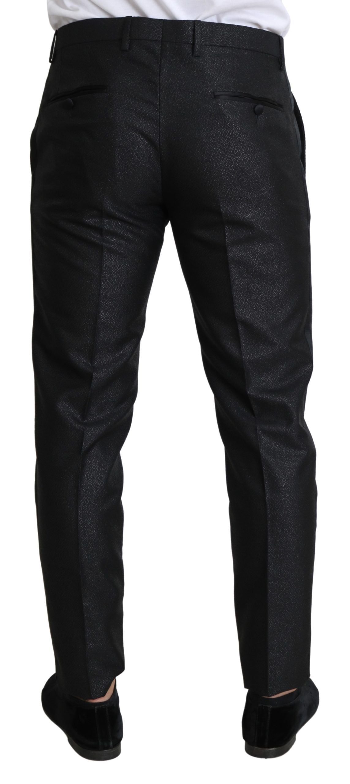 Robe Dolce & Gabbana noire coupe skinny effet métallique