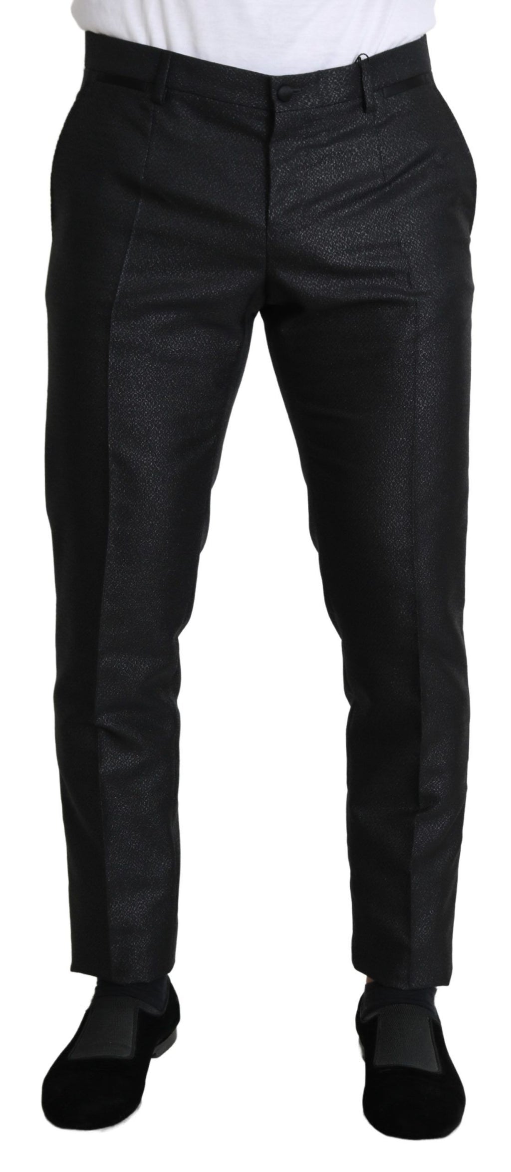 Robe Dolce & Gabbana noire coupe skinny effet métallique