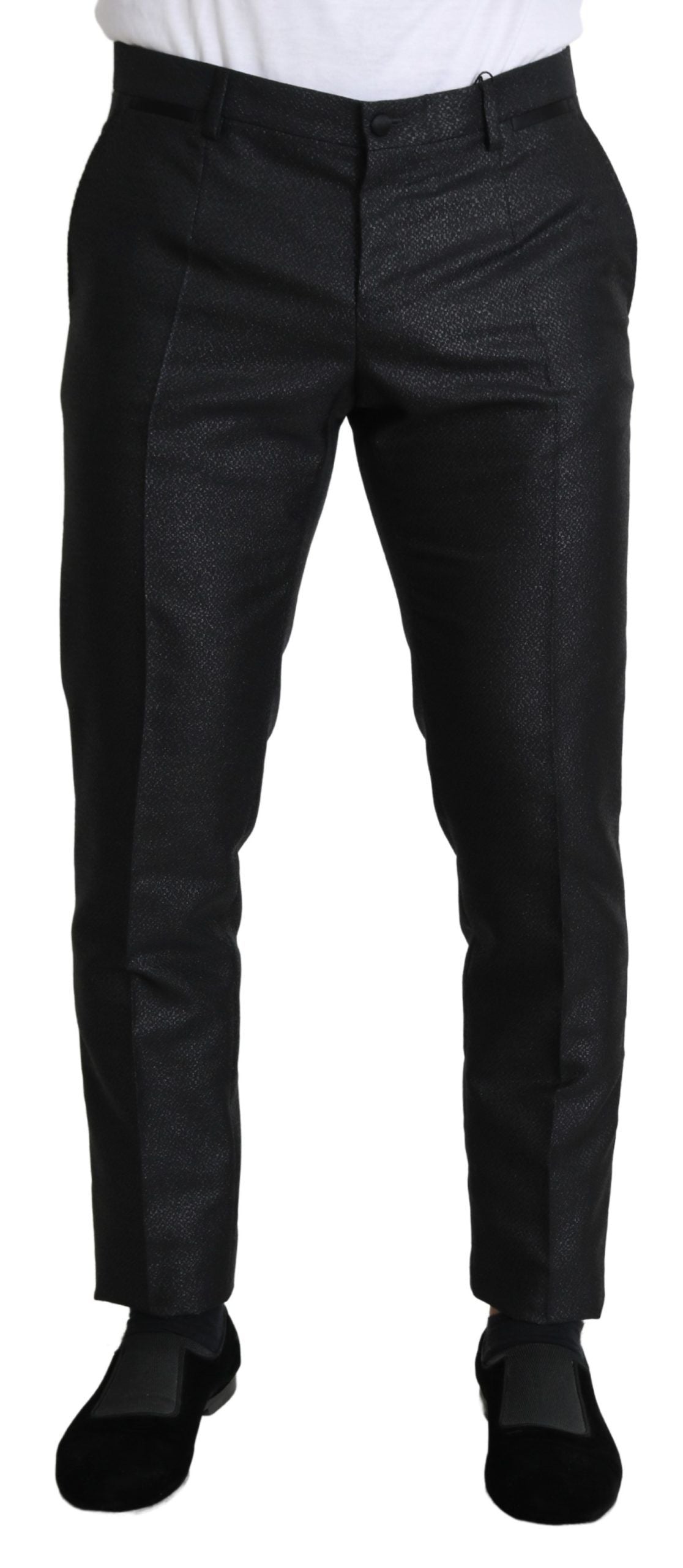 Robe Dolce & Gabbana noire coupe skinny effet métallique