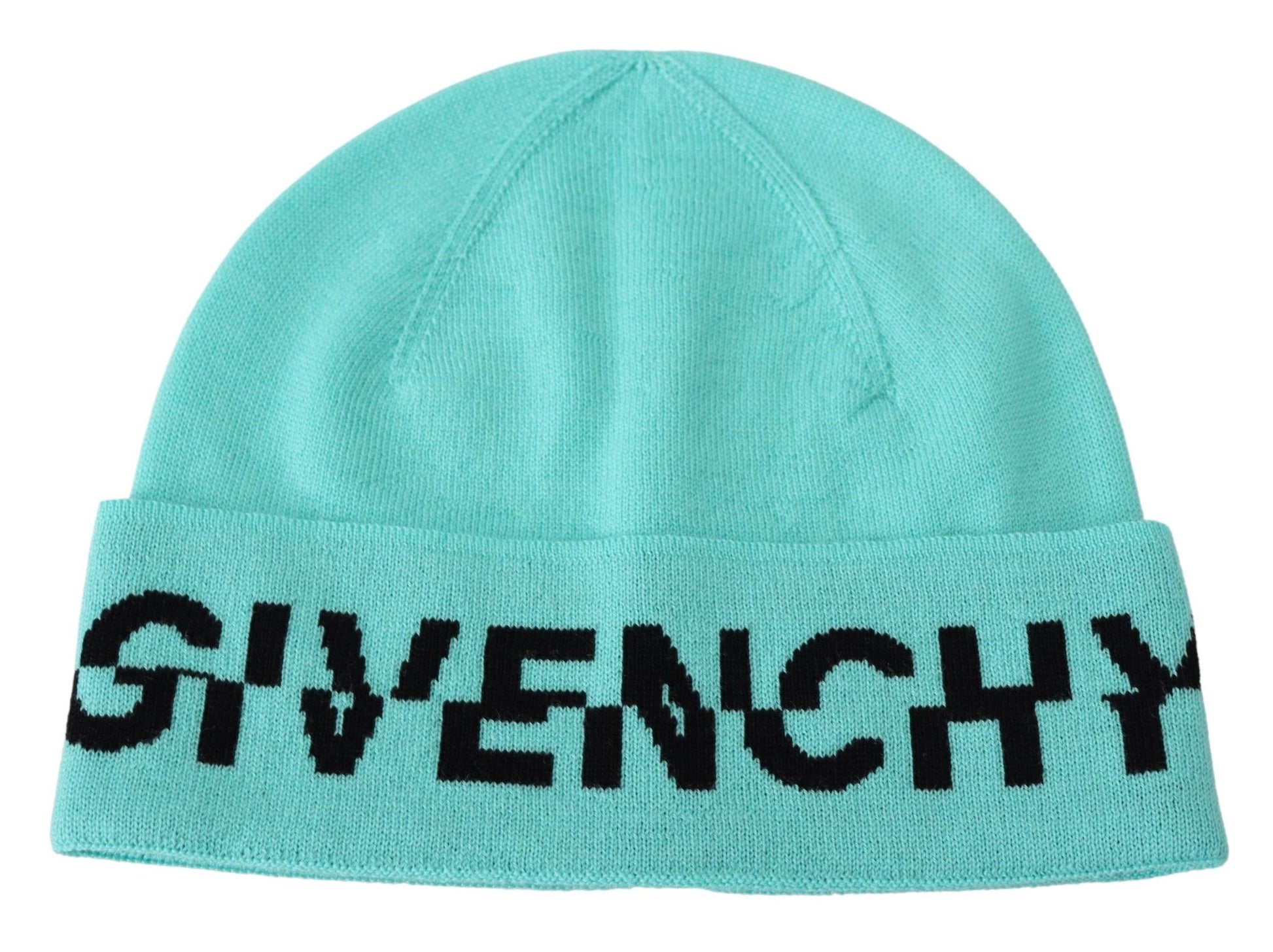 Givenchy Grüne Wollmütze Unisex Logo Mütze