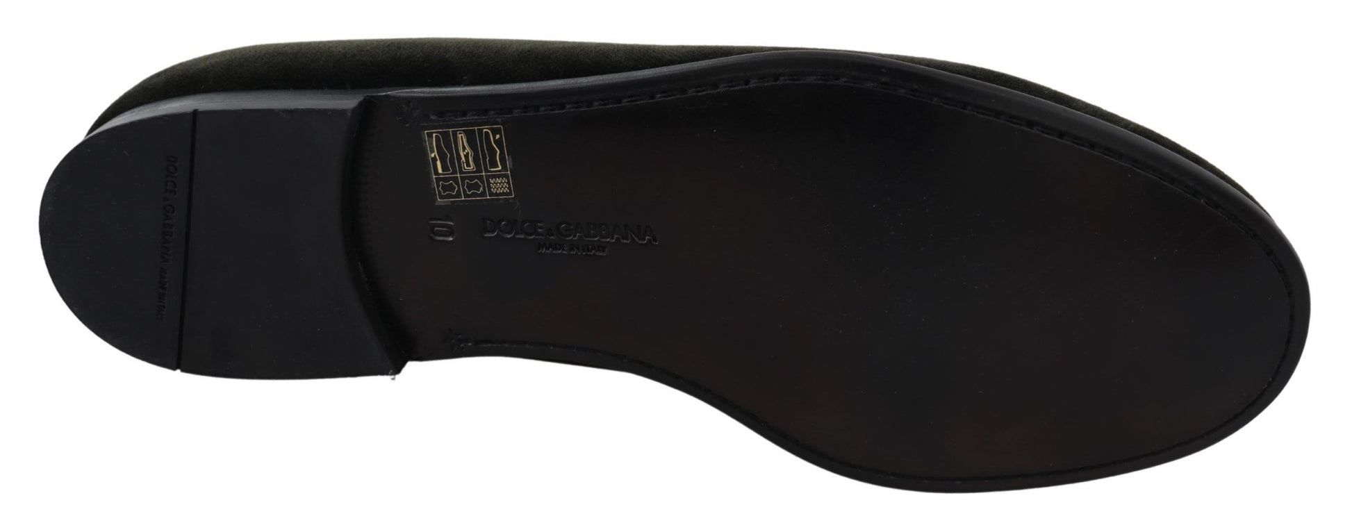 Mocassins pour homme Dolce & Gabbana en velours vert