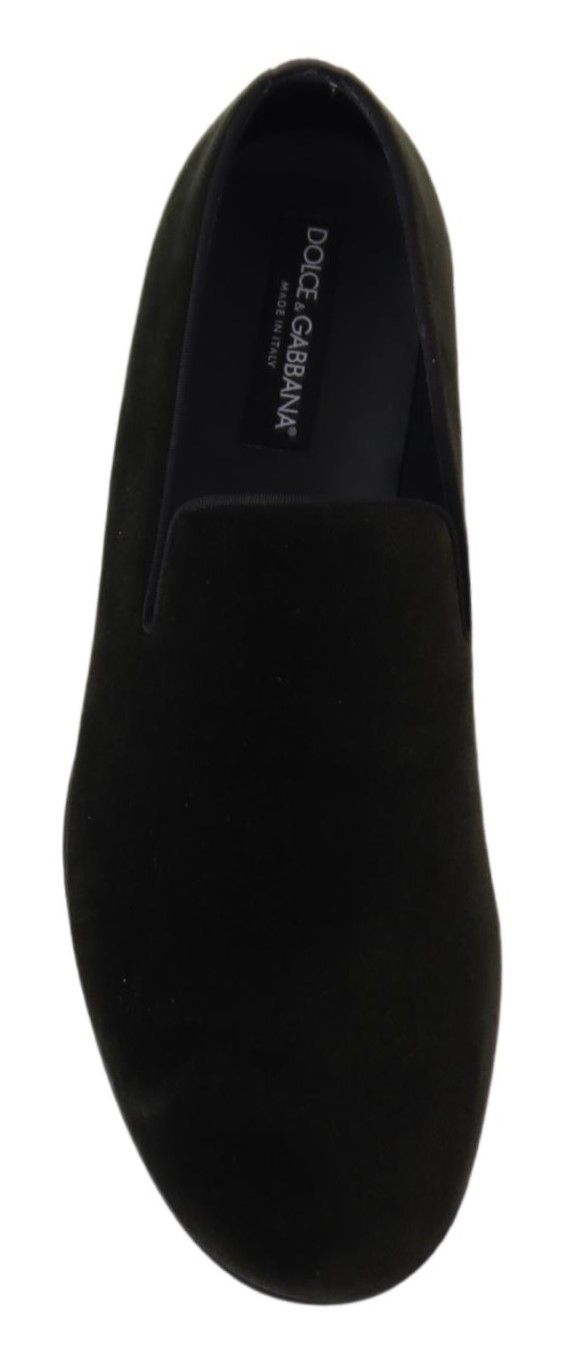 Mocassins pour homme Dolce & Gabbana en velours vert