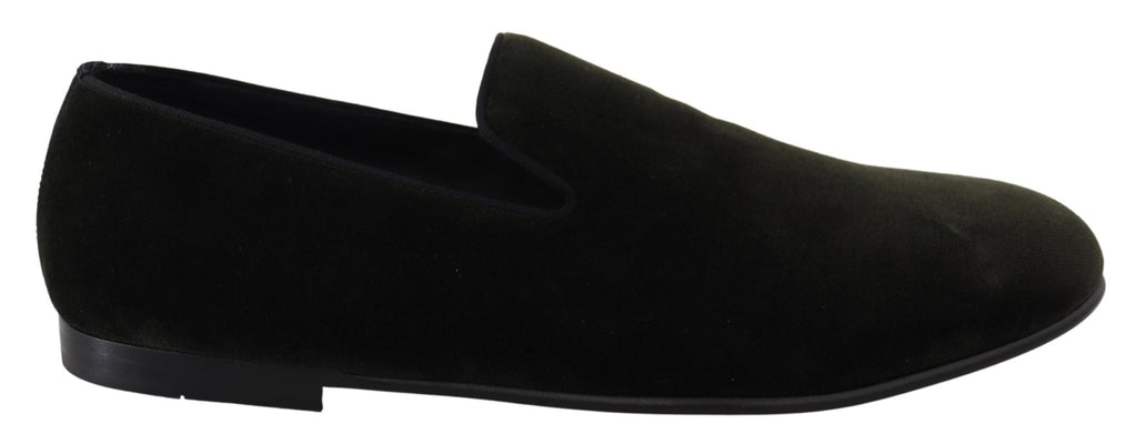 Mocassins pour homme Dolce & Gabbana en velours vert