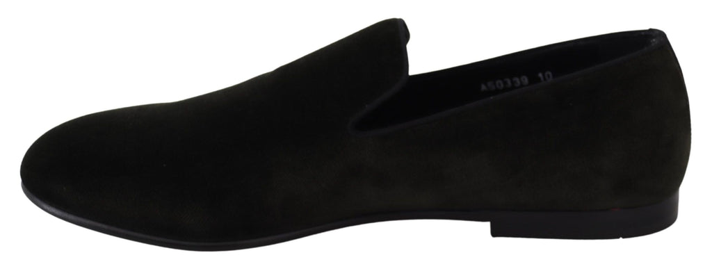 Mocassins pour homme Dolce & Gabbana en velours vert