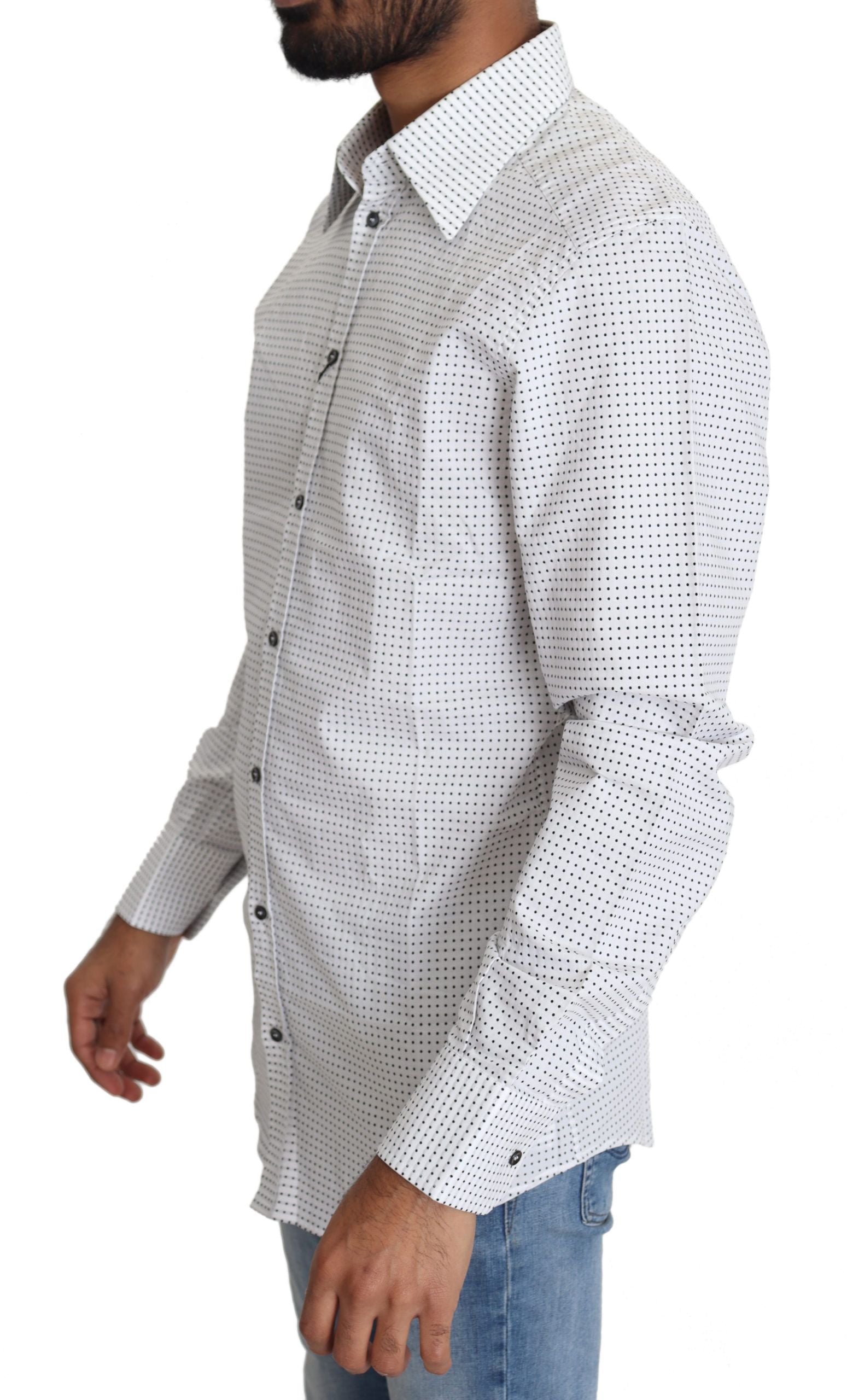 Chemise Dolce & Gabbana Noire à Pois Blancs