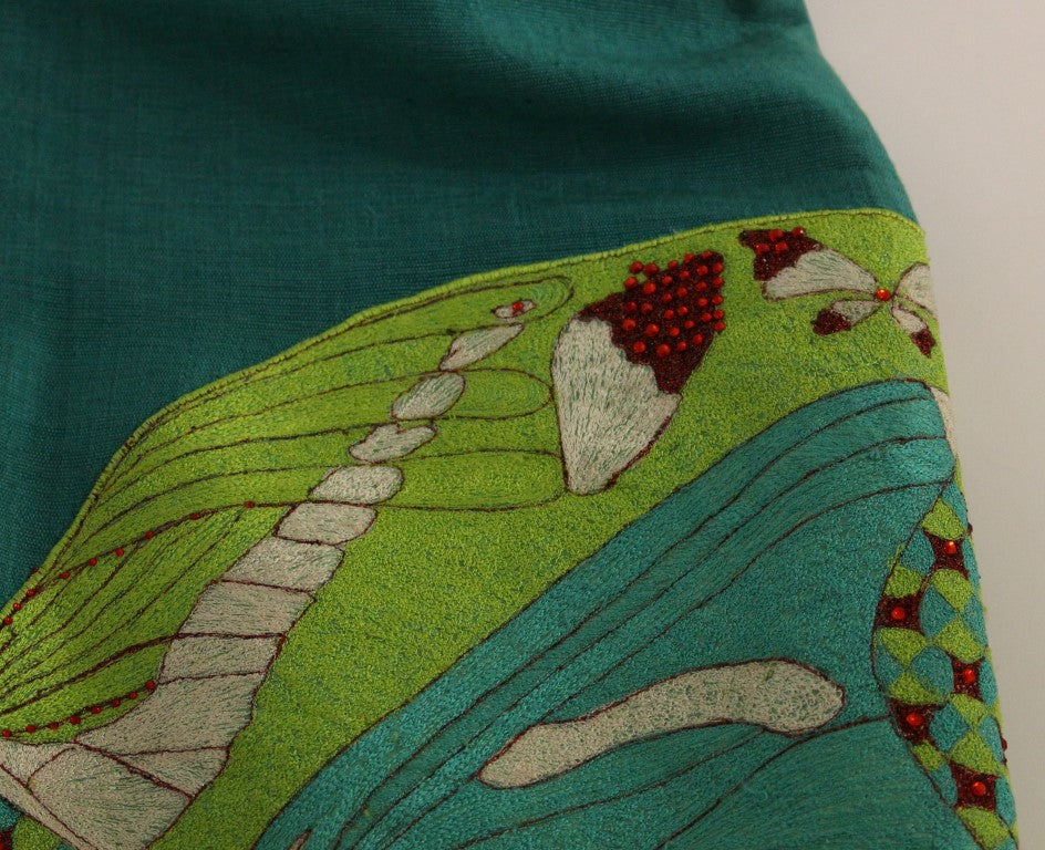 Robe Courte Au-Dessus Du Genou Verte Lanre Da Silva Ajayi
