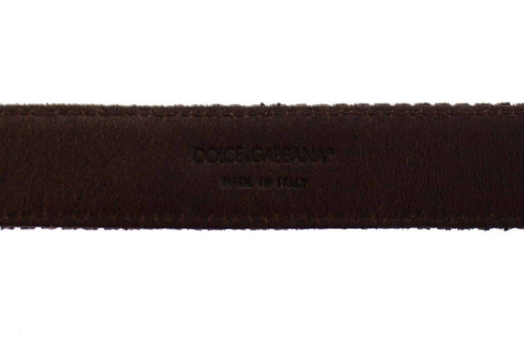 Ceinture Dolce & Gabbana en Cuir Marron à Logo