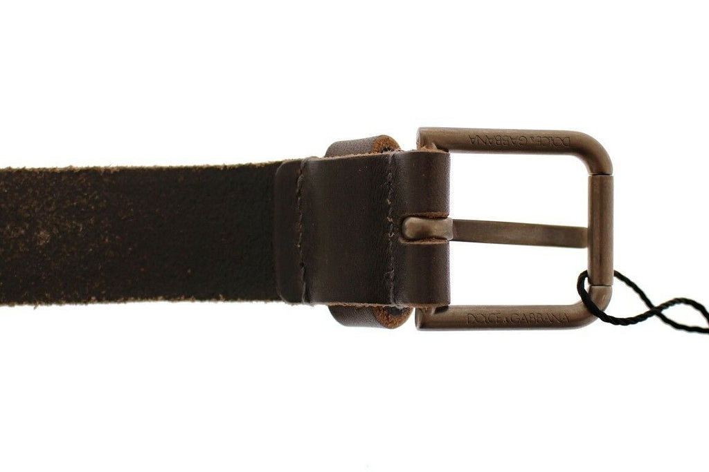 Ceinture Dolce & Gabbana en Cuir Marron à Logo