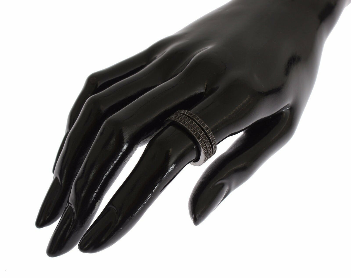 Nialaya Argent Sterling 925 CZ Noir Femme