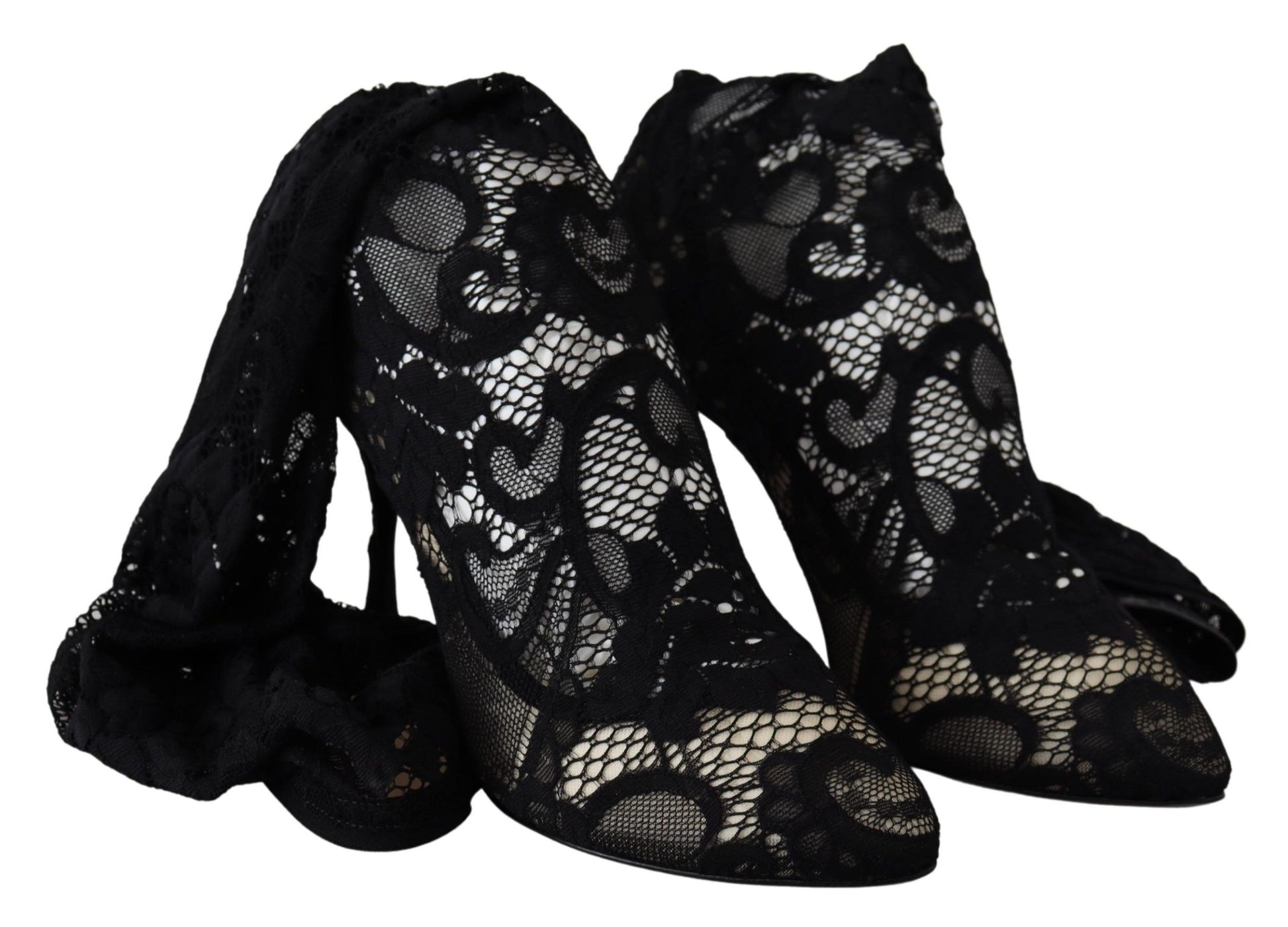 Chaussures Escarpins Bottines Dolce & Gabbana en dentelle Taormina noire