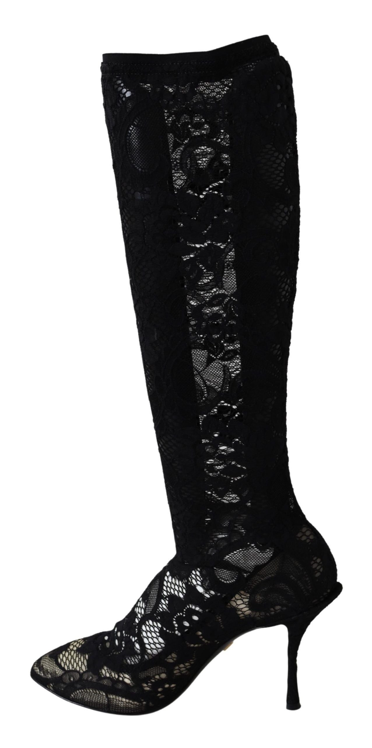 Chaussures Escarpins Bottines Dolce & Gabbana en dentelle Taormina noire