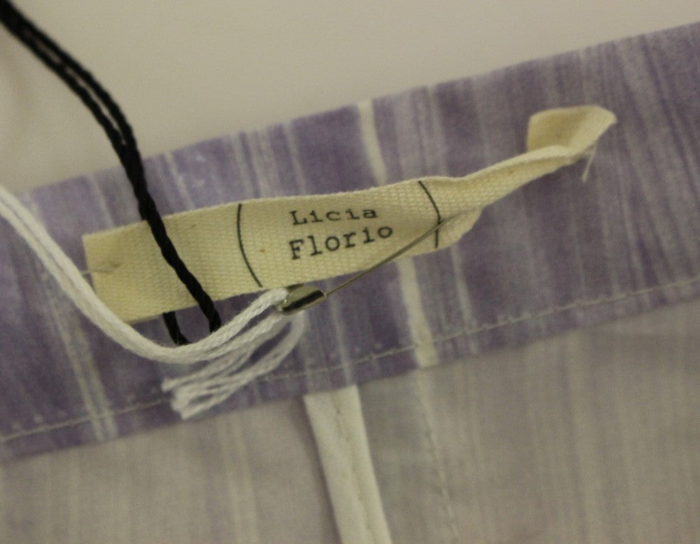 Jupe portefeuille Licia Florio en viscose violette au-dessus du genou