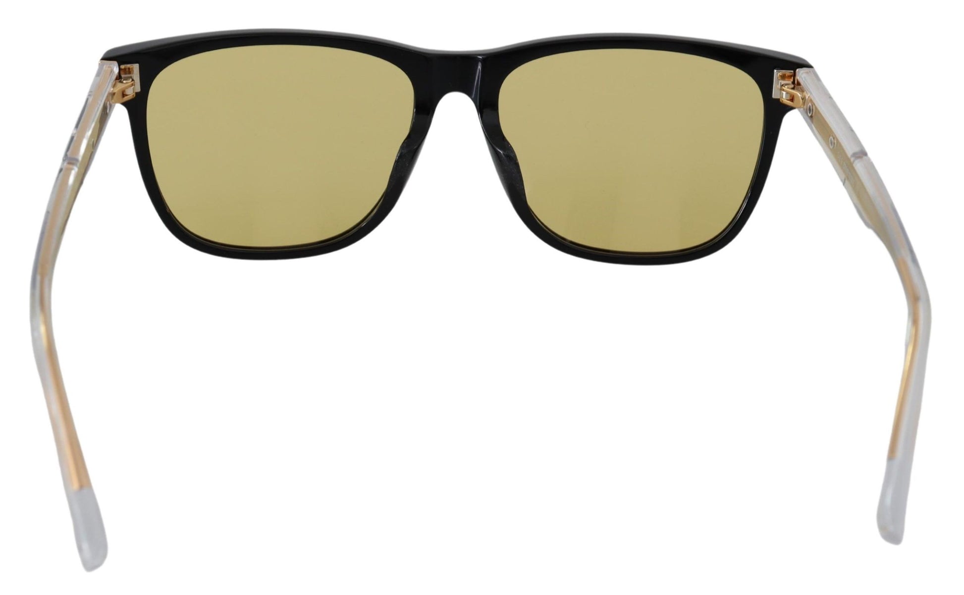 Diesel DL0330-D 01E 57 Sonnenbrille mit schwarzem Rahmen und gelben transparenten Gläsern