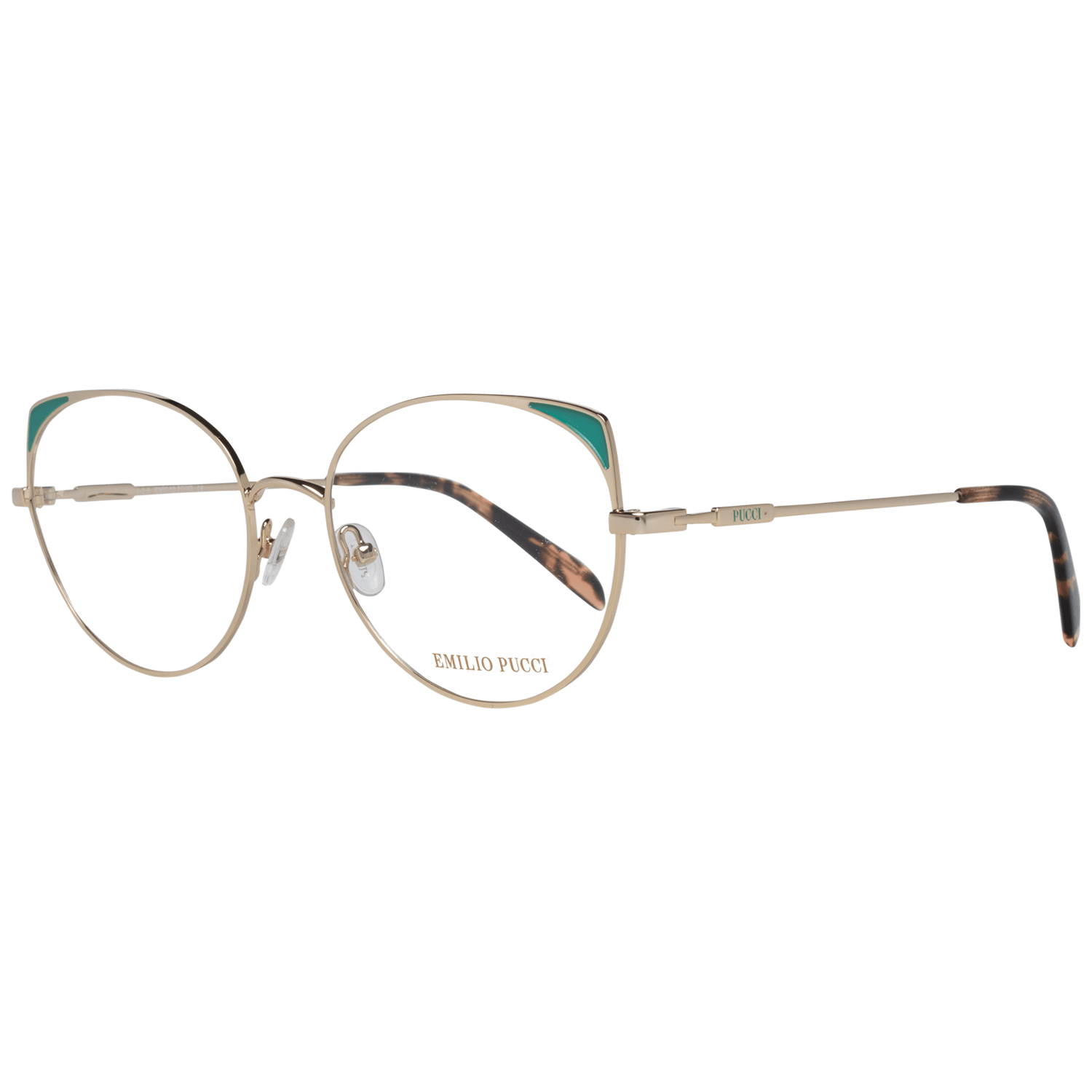 Lunettes (Monture) en métal doré Emilio Pucci