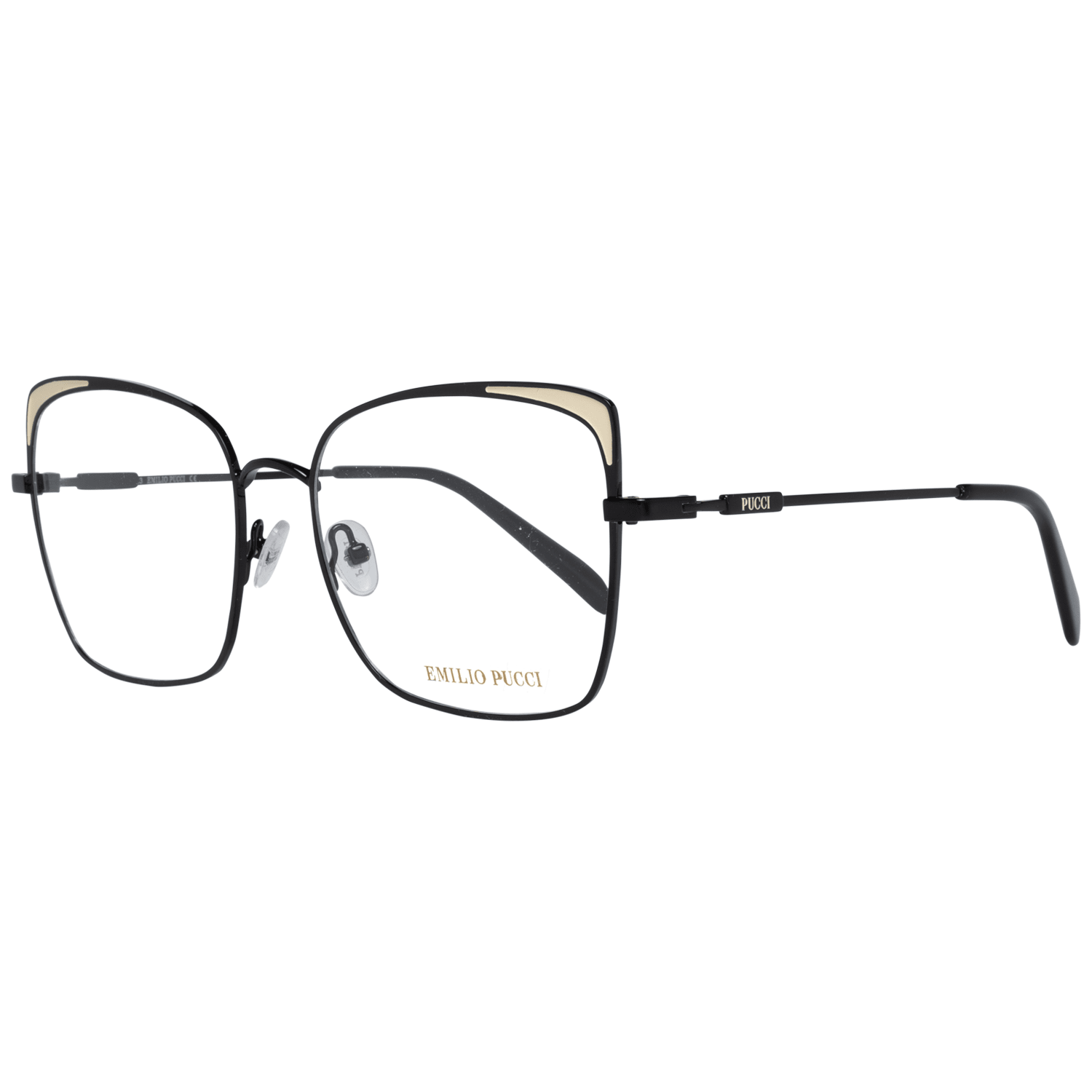 Lunettes (monture) en métal noir Emilio Pucci