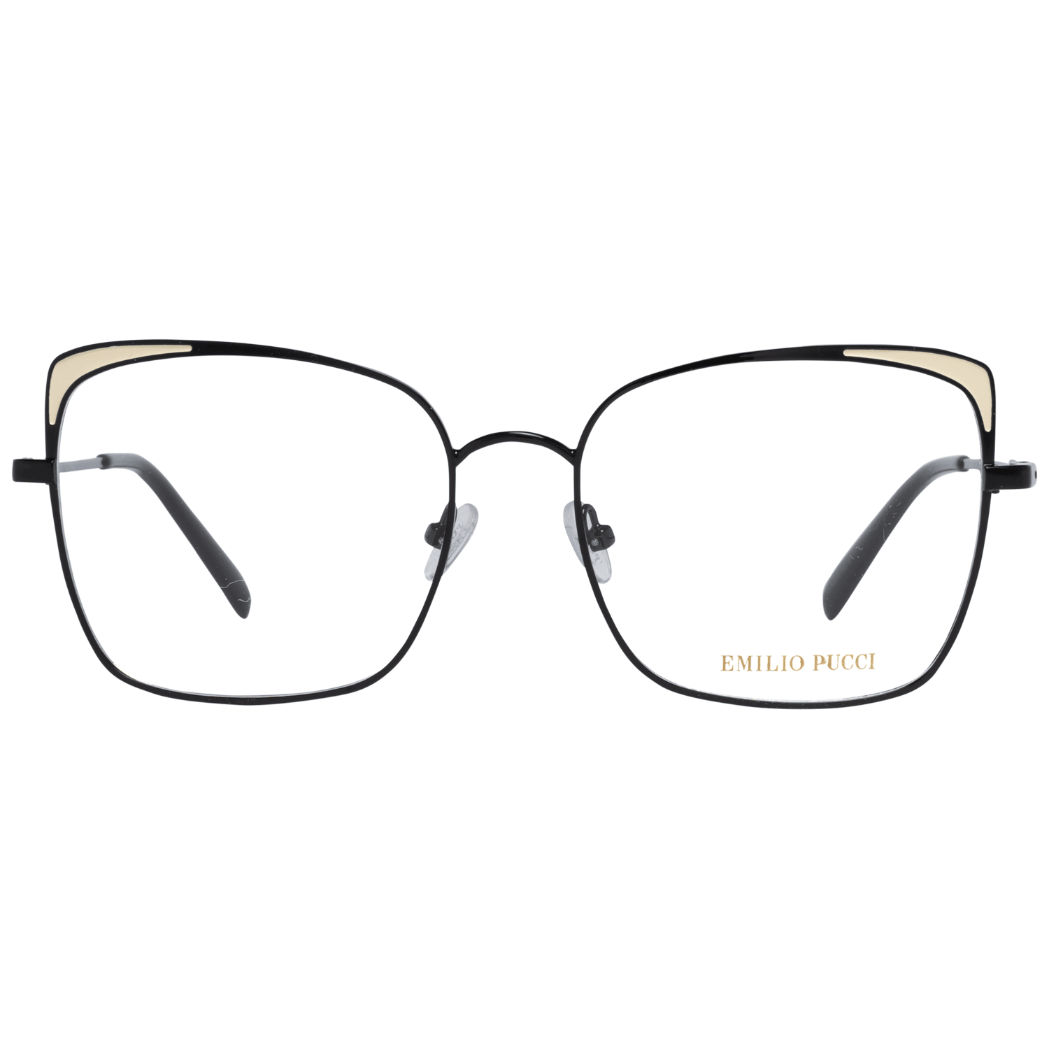 Lunettes (monture) en métal noir Emilio Pucci